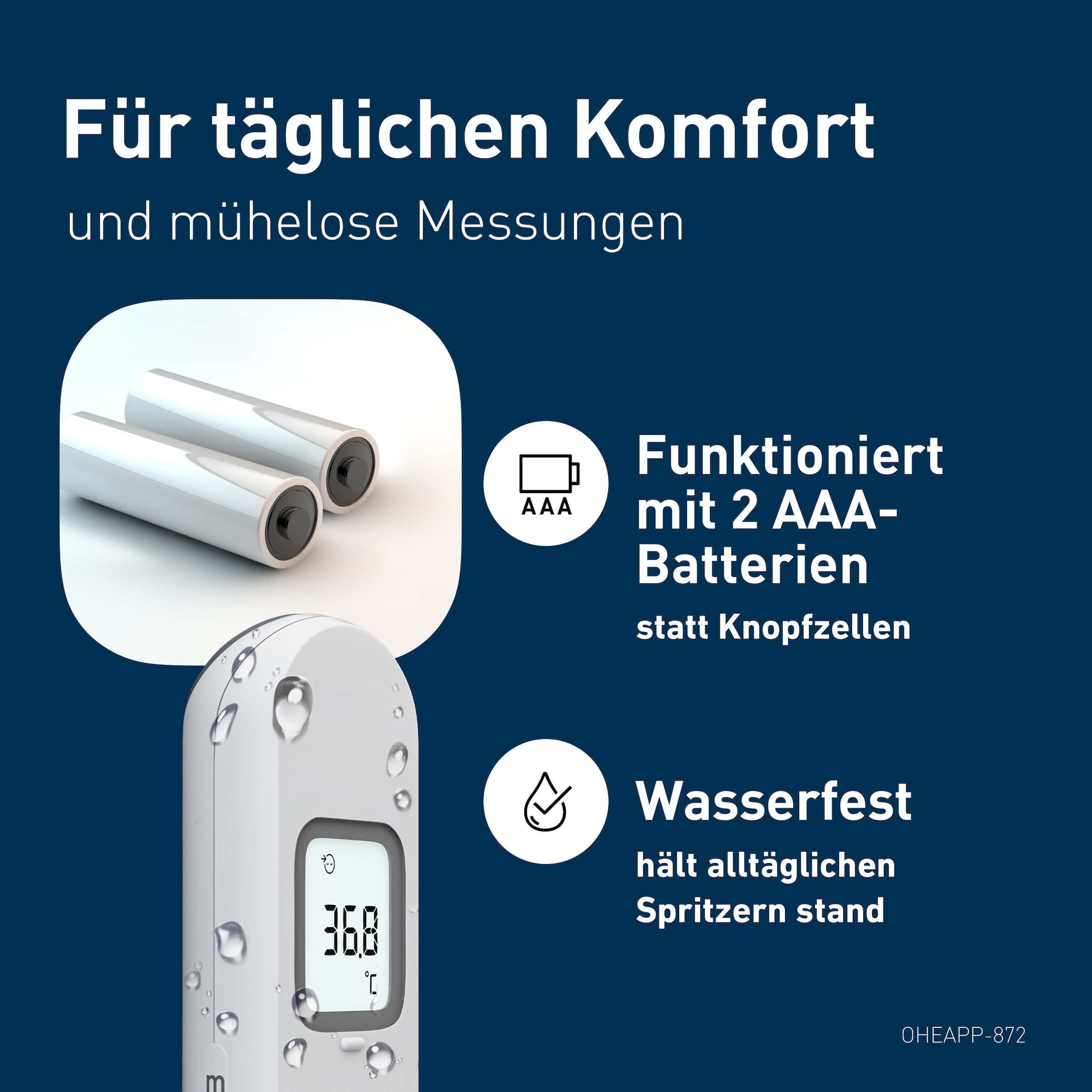 Omron Stirn-Fieberthermometer »Gentle Temp 730« schnelle, präzise, kontaklose Messung, geeignet für alle Altersgruppen