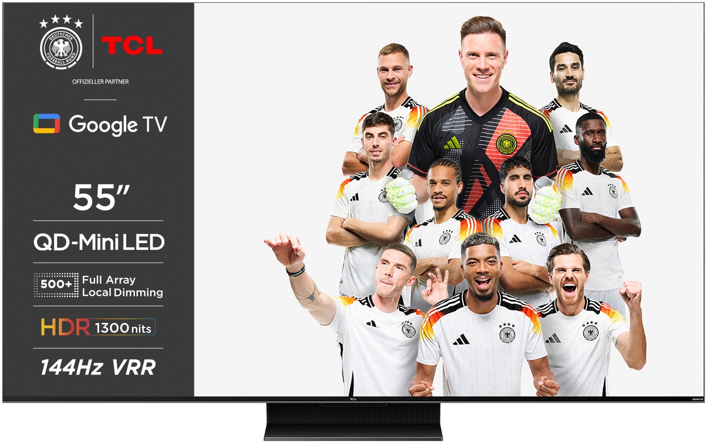 Mini-LED-Fernseher »55C803GX1«, 4K Ultra HD, Google TV-Smart-TV, Dolby Vision, Apple...