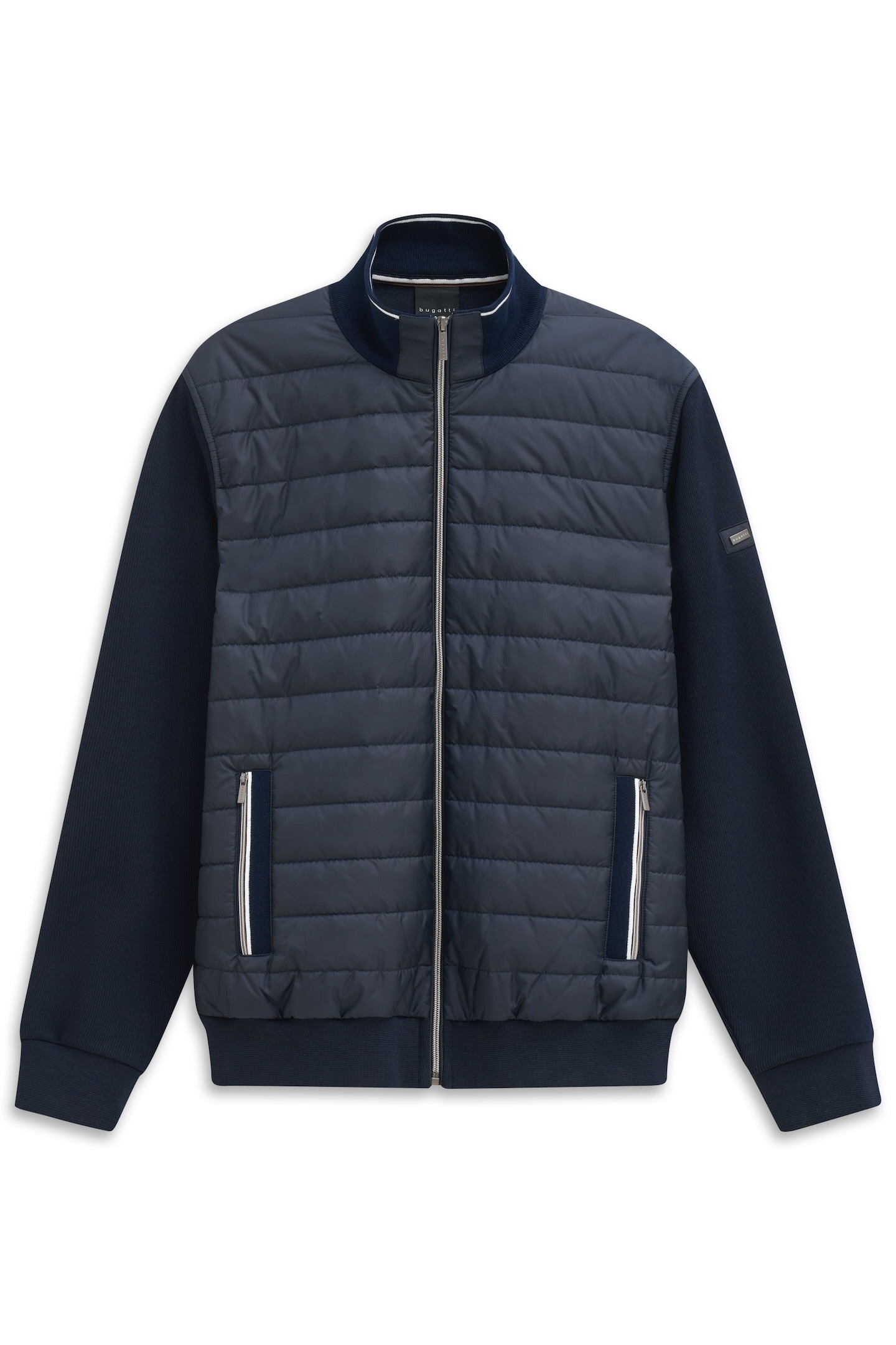 bugatti Sweatjacke »Basic Essential« Modern Fit in Stepp-Optik