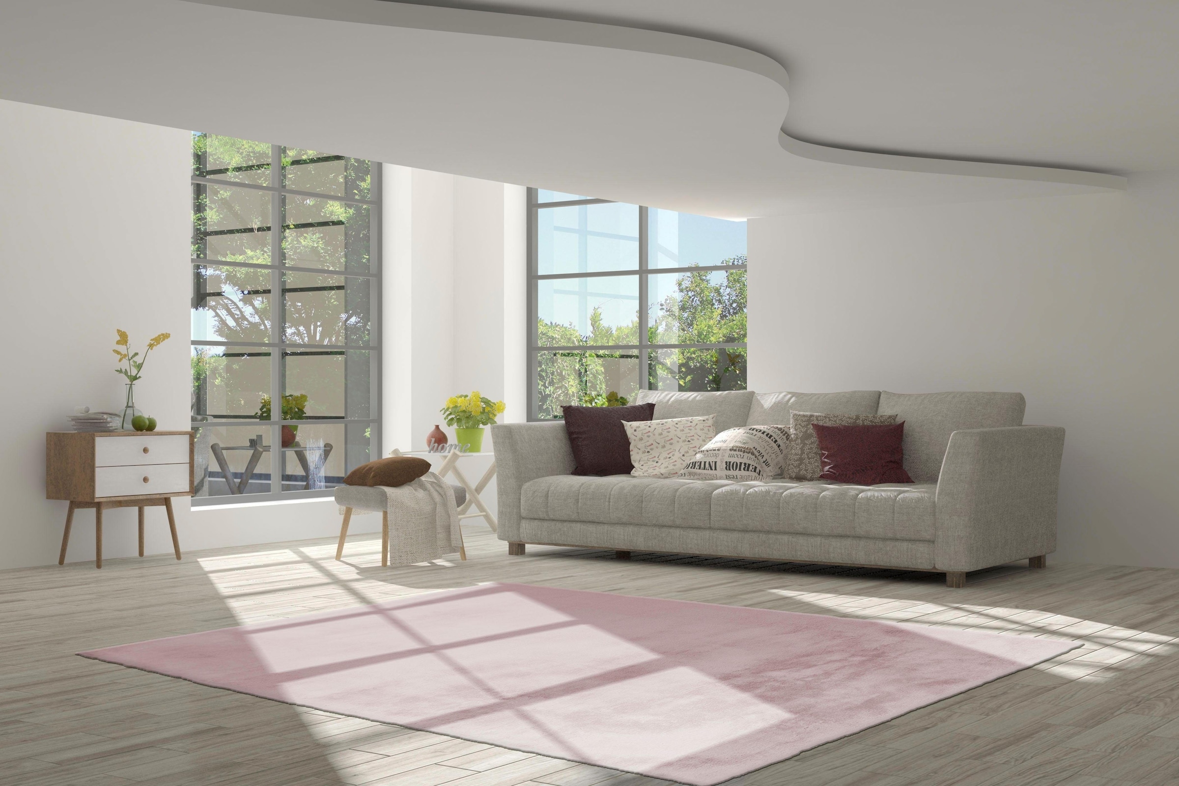 calo-deluxe Hochflor-Teppich »Vogesen 212«, rechteckig, 45 mm Höhe, Kunstfell, Wohnzimmer