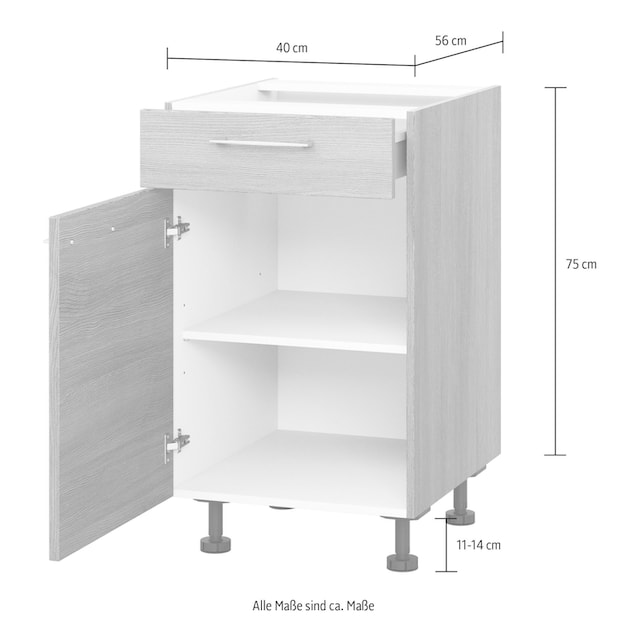 Express Küchen Unterschrank »Trea US40«, mit einem Auszug und einer Tür,  Einlegeboden, Breite 40 cm, Höhe 75 cm auf Raten kaufen