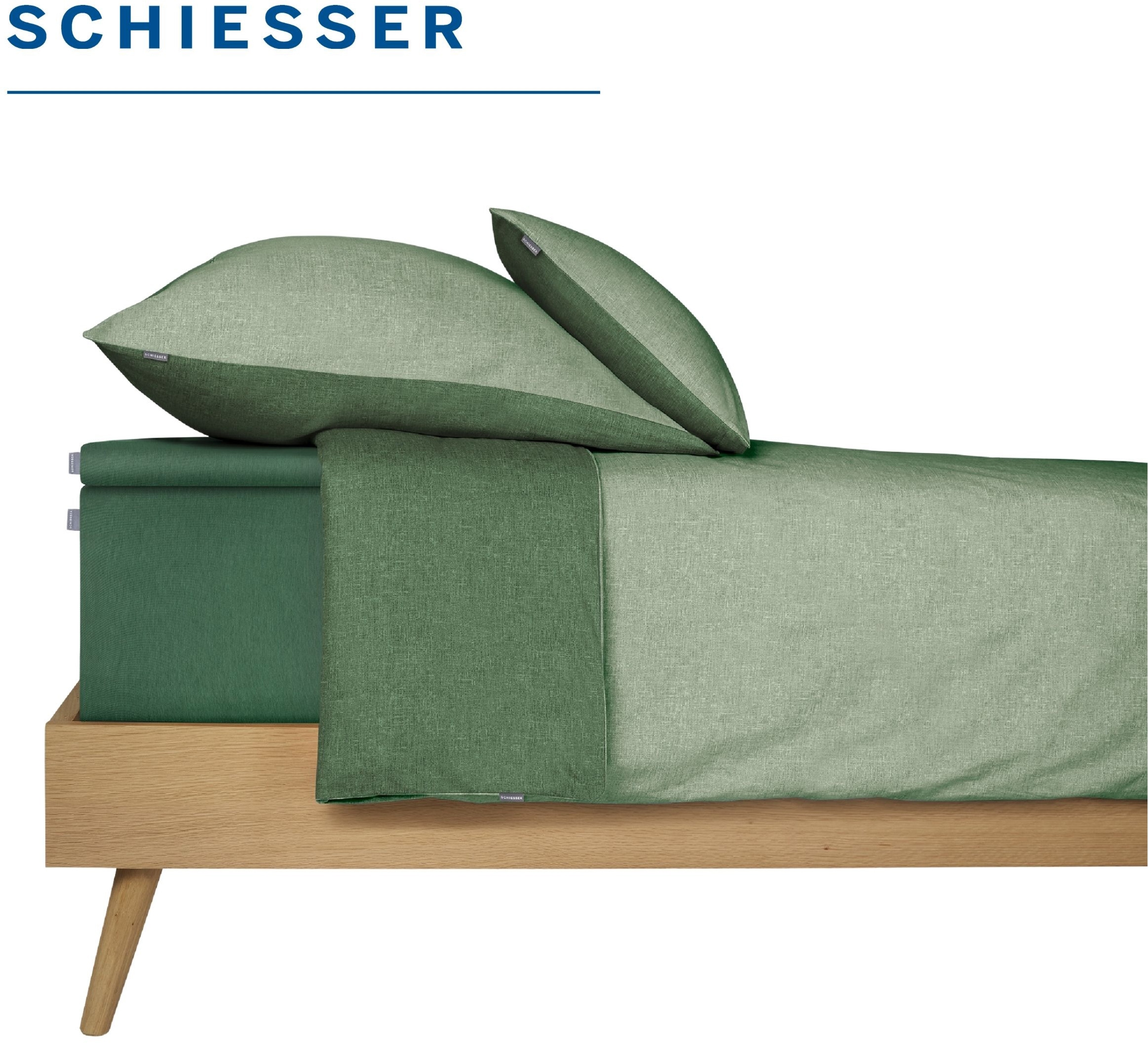 Schiesser Spannbettlaken »Flexi aus 95% Baumwolle und 5% Elastahan in Premium-Qualität« für hohe Matratzen und Boxspringbetten geeignet, Made in Green