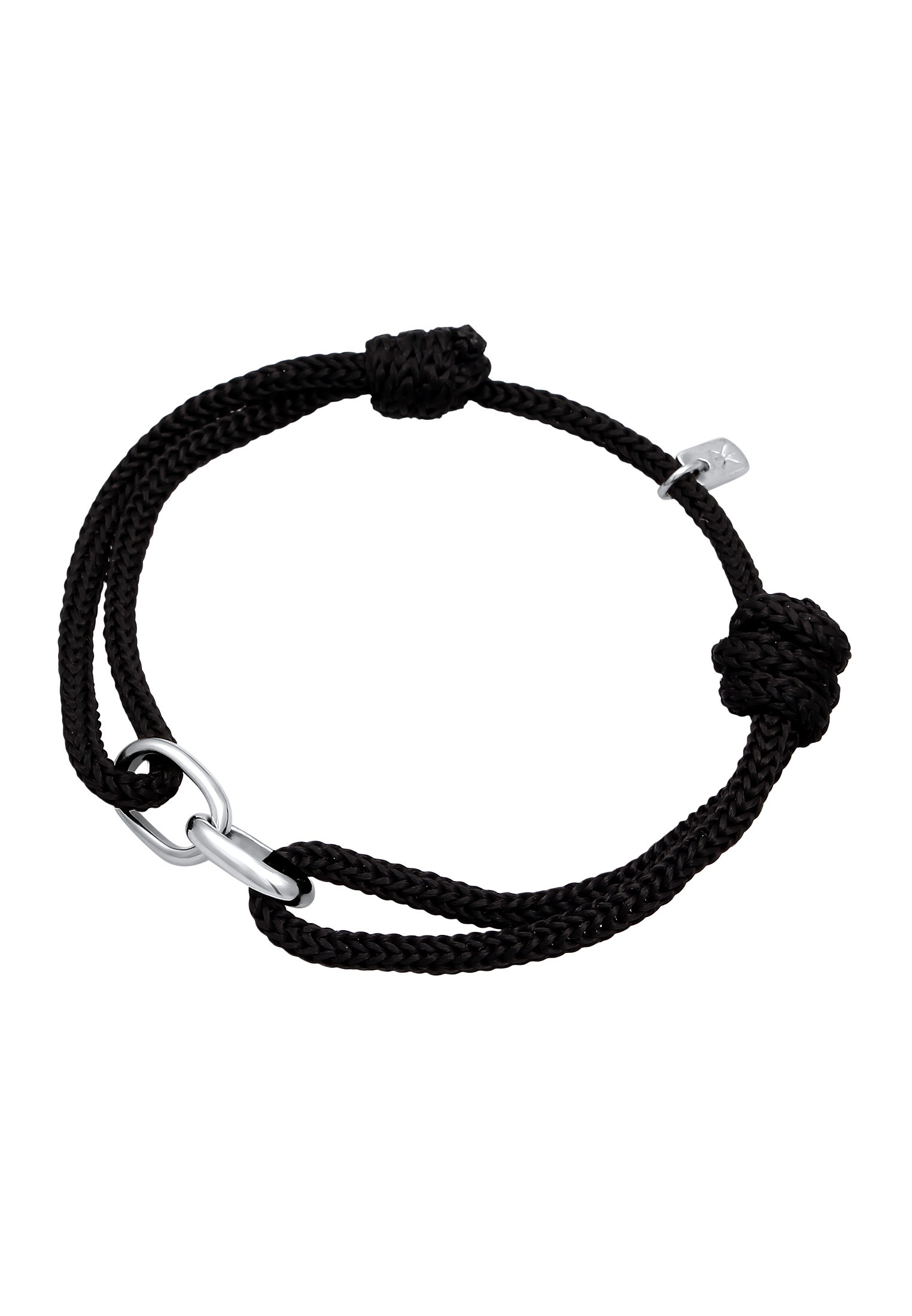 Kuzzoi Armkette »Armband Glieder Oval Nylon 925 Sterling Silber«