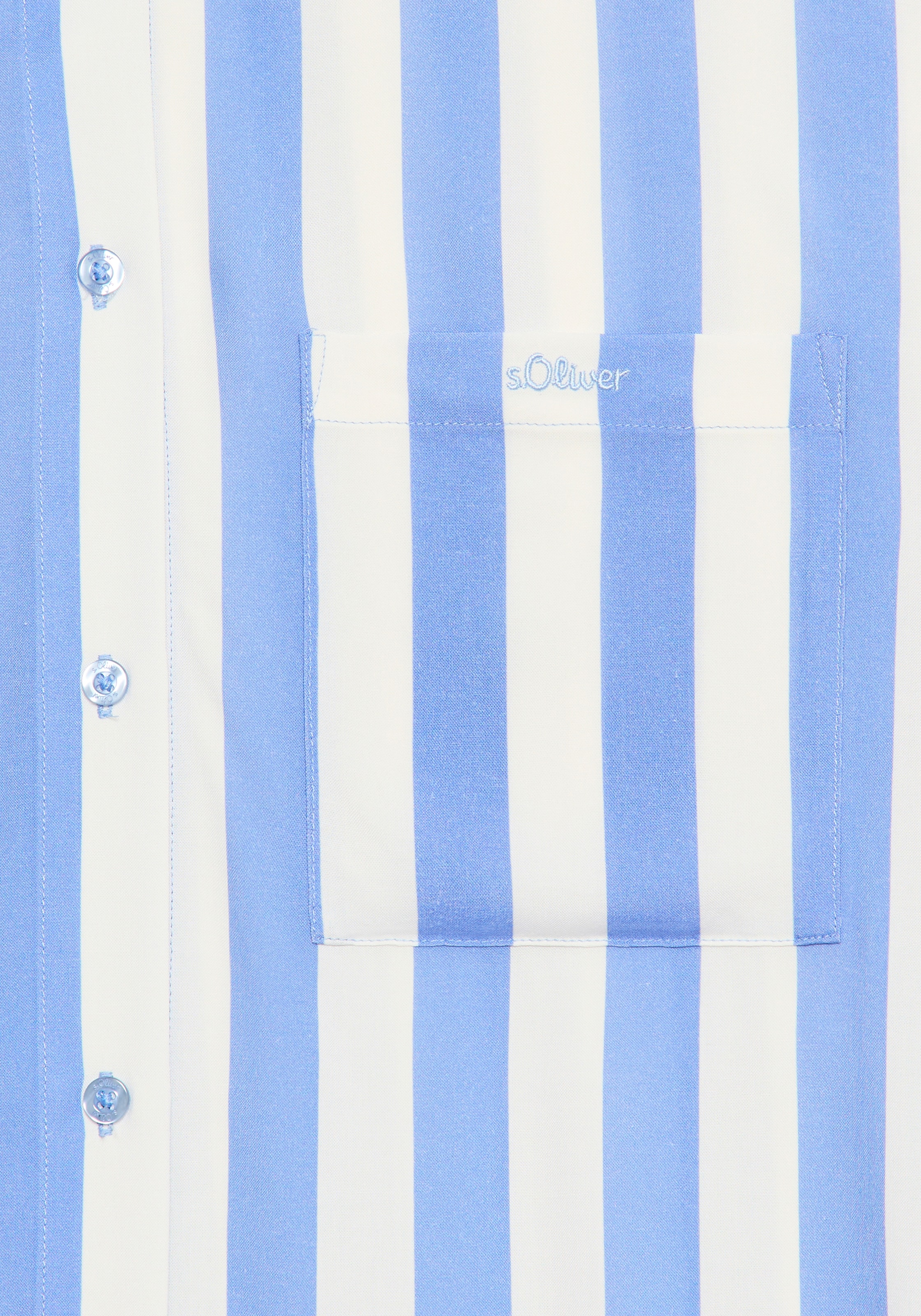 s.Oliver Nachthemd 1-teilig,  aufgesetzte Tasche mit breiten Streifen
