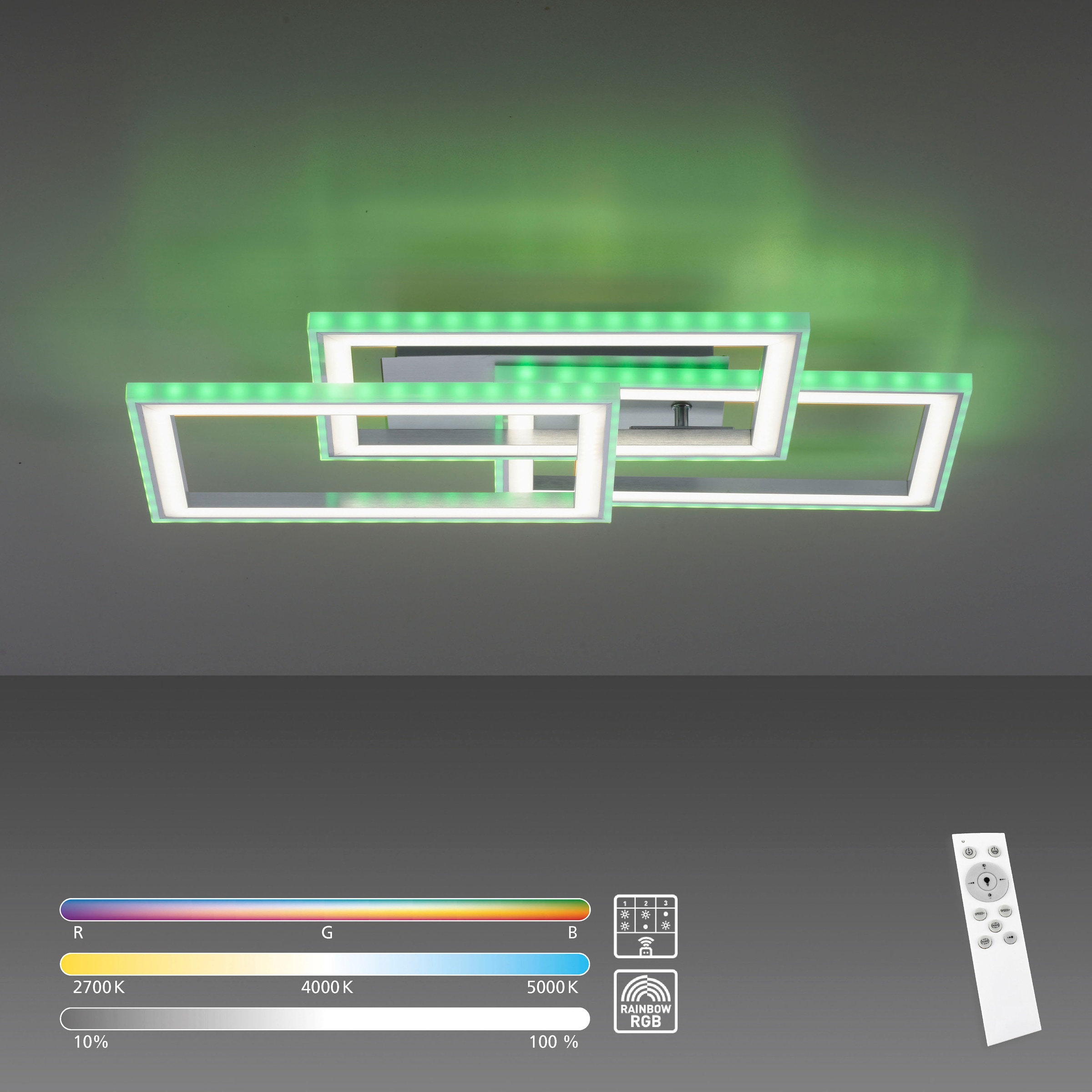my home LED Deckenleuchte »Luan«, mit Farbtemperatursteuerung und  Infrarotfernbedienung, dimmbar online kaufen | mit 3 Jahren XXL Garantie