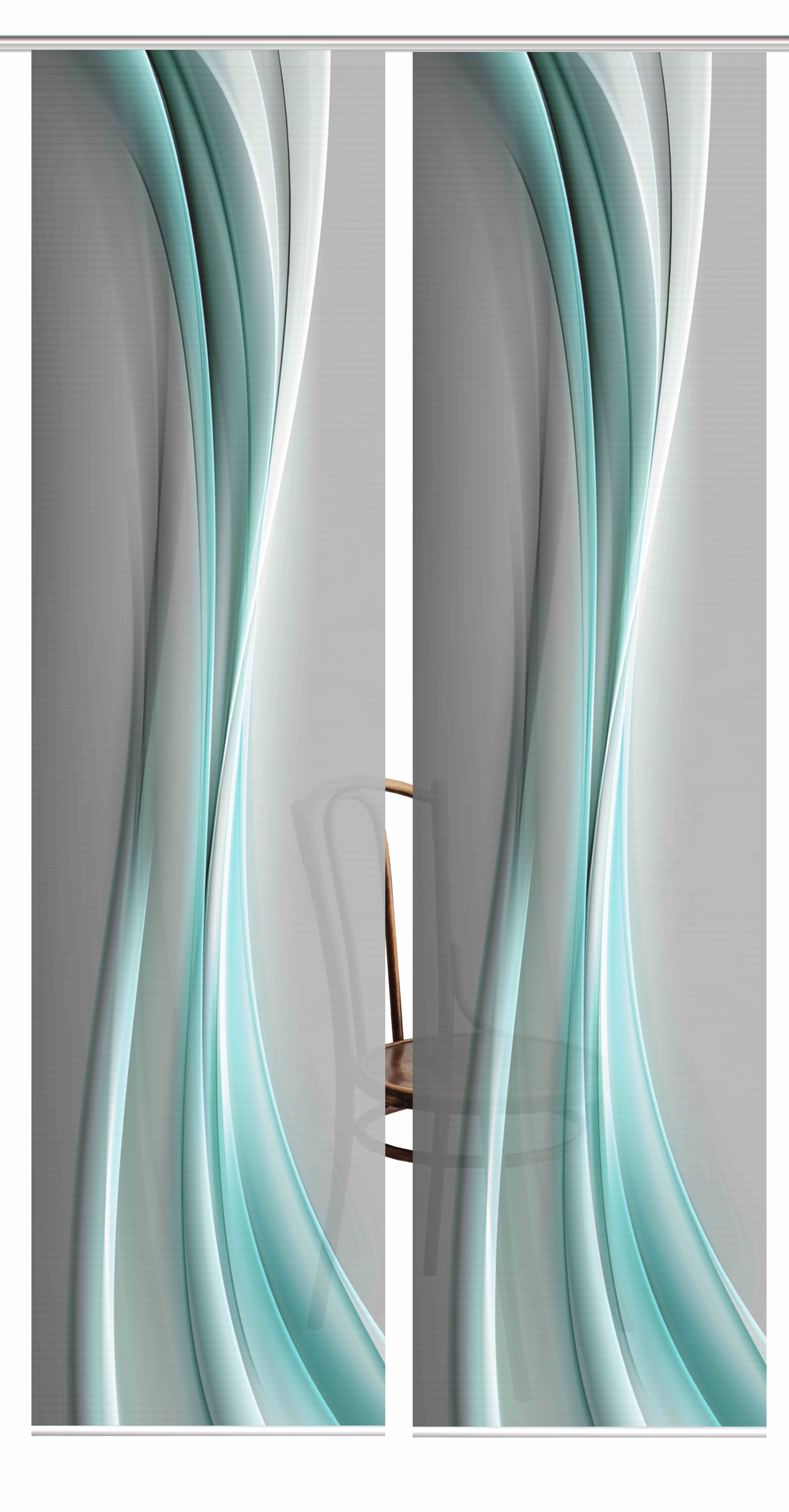 HOME in green Schiebegardine »ELANIA« Paneelwagen 2 Stk. tlg. SET DIGITALDRUCK,BAMBUSOPTIK RECYCELT