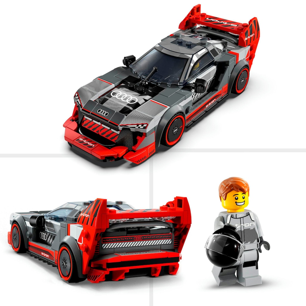 LEGO® Konstruktionsspielsteine »Audi S1 e-tron quattro Rennwagen (76921), LEGO® Speed Champions«, (274 St.), Made in Europe