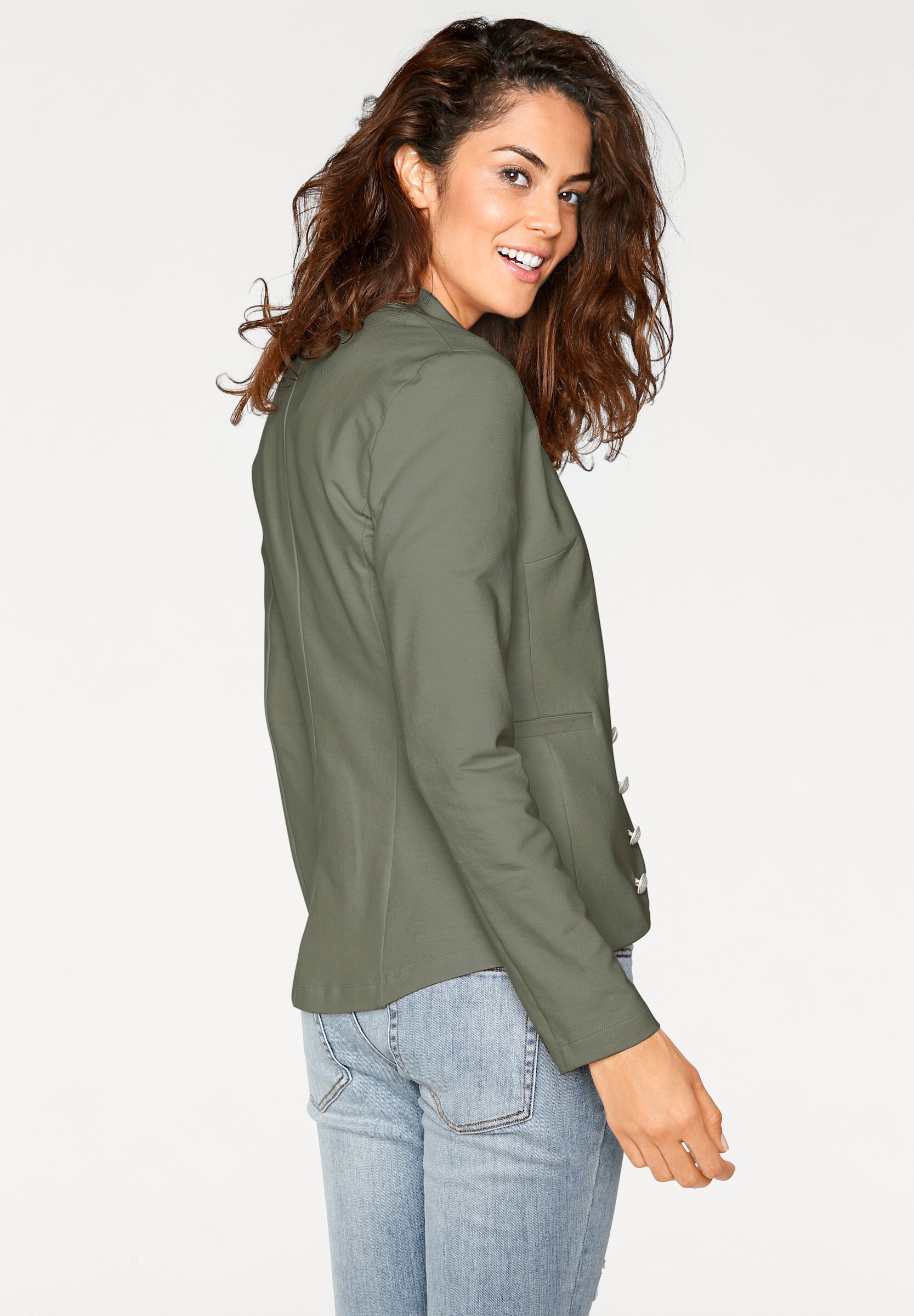 heine Blusenblazer »Jersey-Blazer Jerseyblazer im Military-Look«