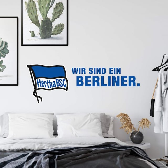 Wall-Art Wandtattoo »Hertha BSC Logo Schriftzug«, (1 St.) auf Raten  bestellen