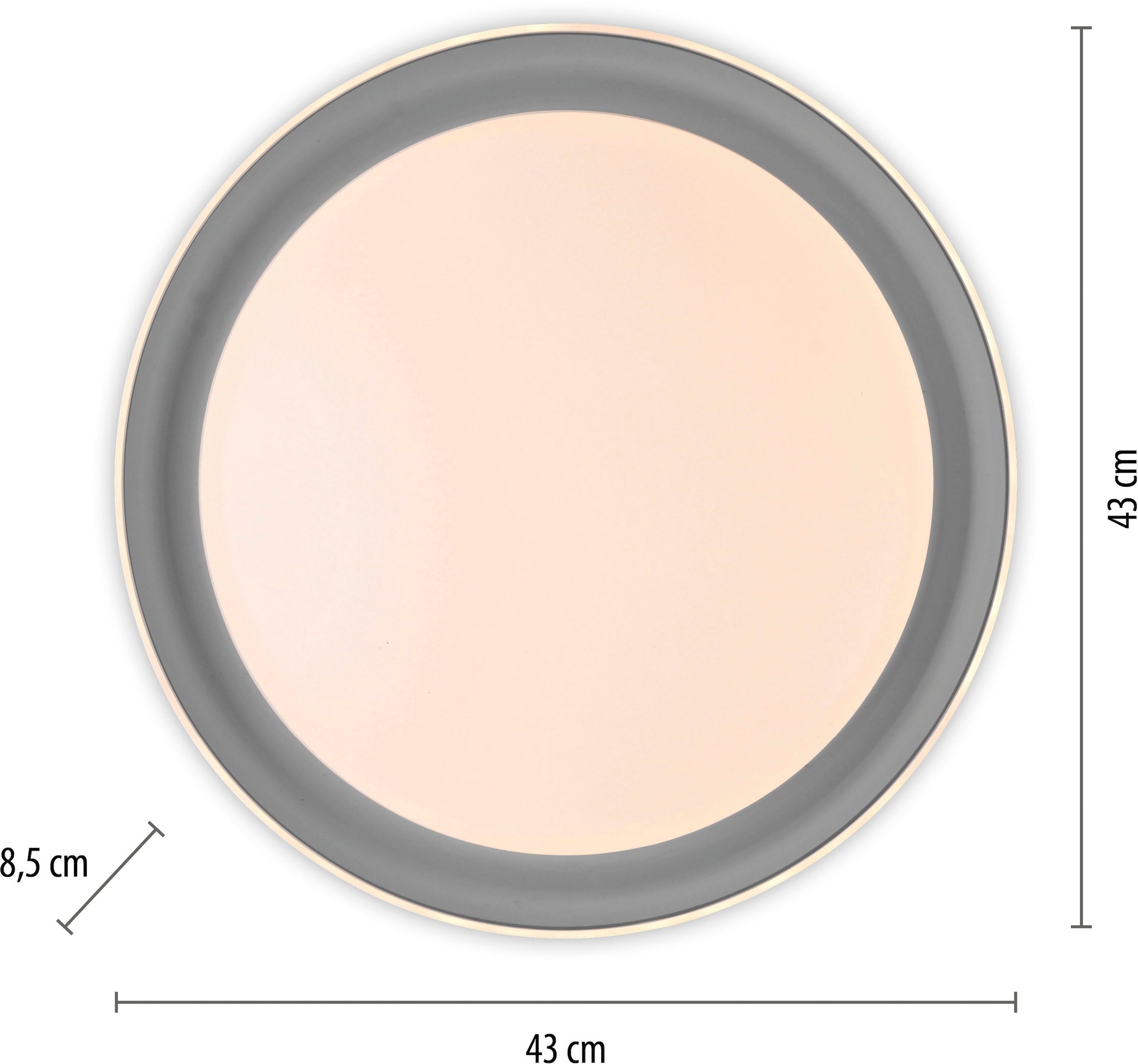 JUST LIGHT Deckenleuchte »SATI« LED-Board 1 Stk. Warmweiß LED, dimmbar, Switchmo, Memory, nach Trennung vom Netz