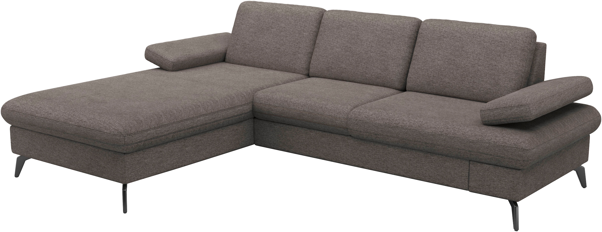 sit&more Ecksofa »Morris Jubi L-Form«, inkl. Armteilfunktion und 1 Zierkissen, wahlweise mit Bettfunktion