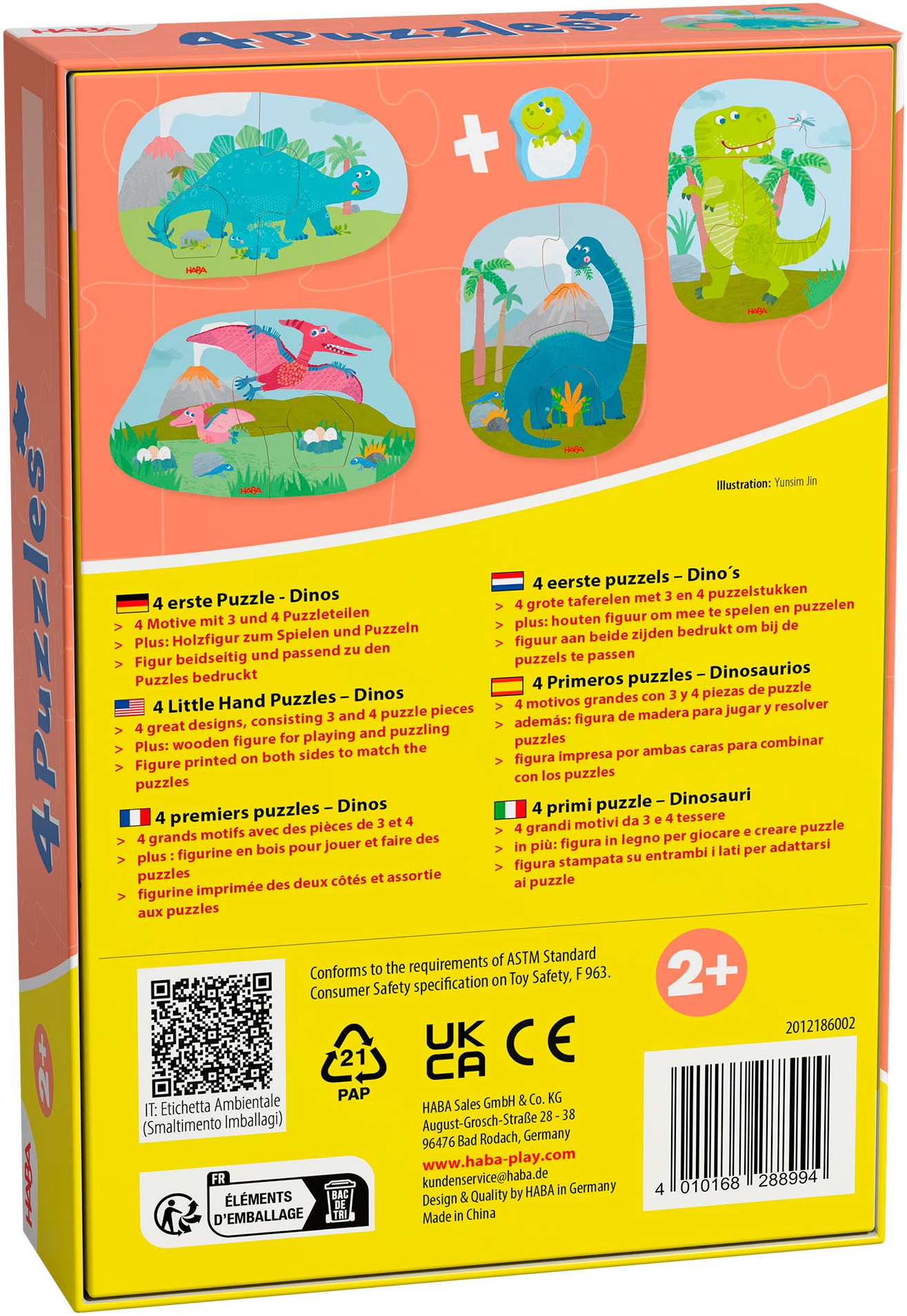 Haba Puzzle »4 erste Puzzles Dinos«