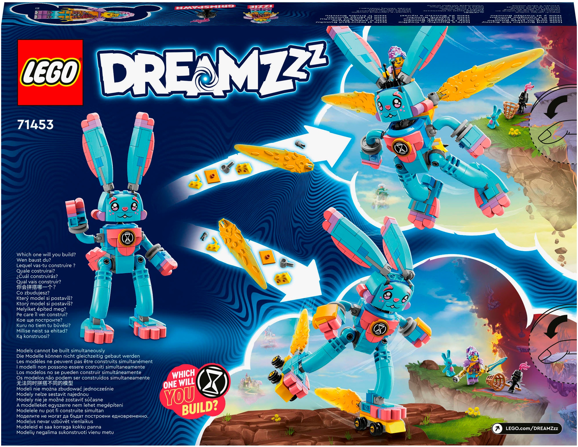 LEGO® Konstruktionsspielsteine »Izzie und ihr Hase Bunchu (71453), LEGO® DREAMZzz™«, (259 St.), Made in Europe