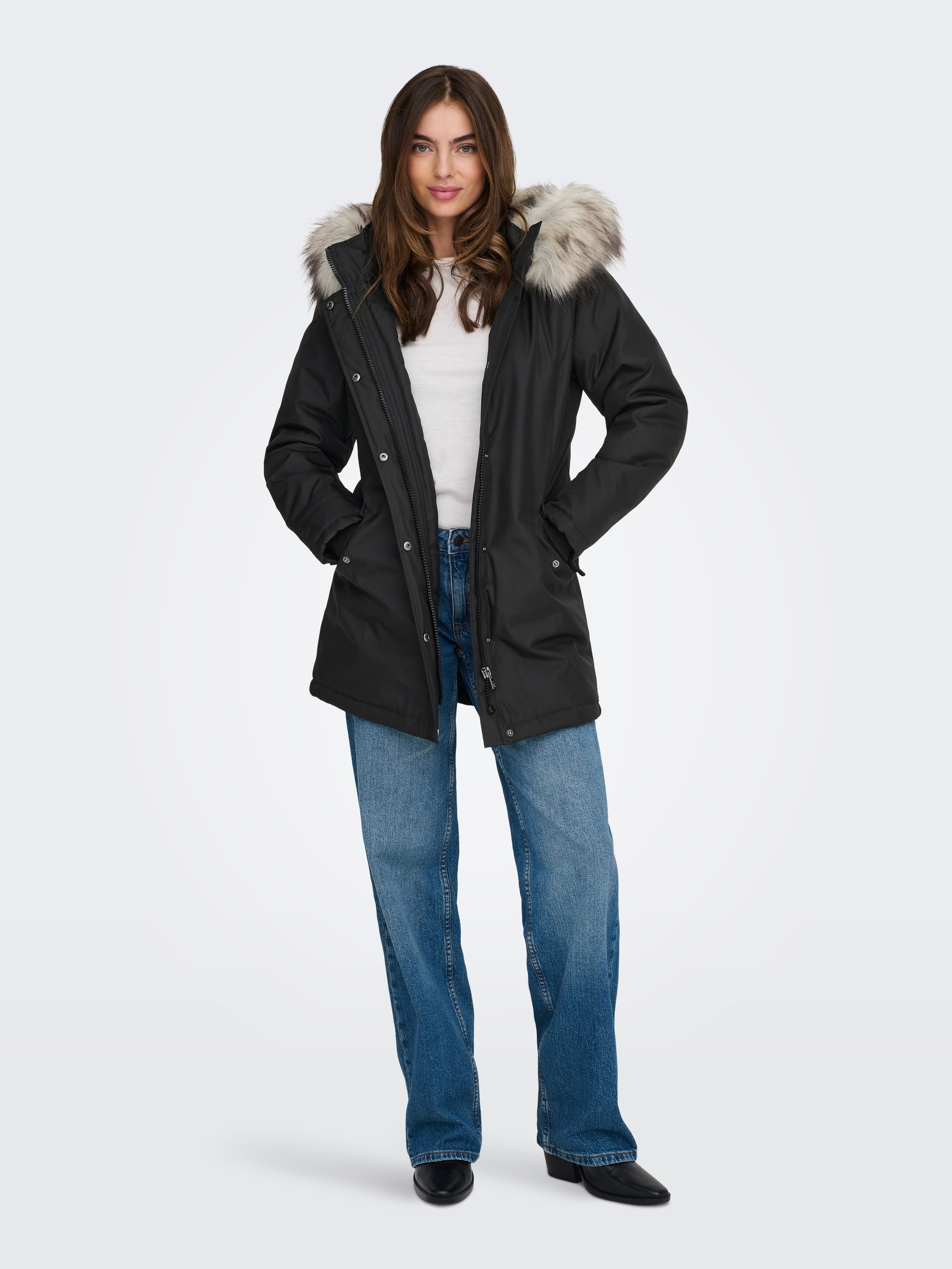 ONLY Parka »ONLNEWKATY PARKA LIFE OTW CC« mit Kapuze Kunstfaser,