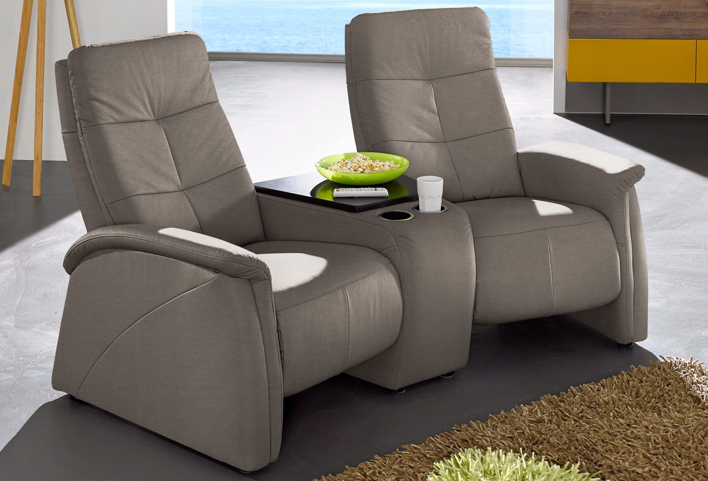 exxpo - sofa fashion Stauraumfach Rechnung bestellen 2-Sitzer, mit und Tischablage integrierter auf Relaxfunktion