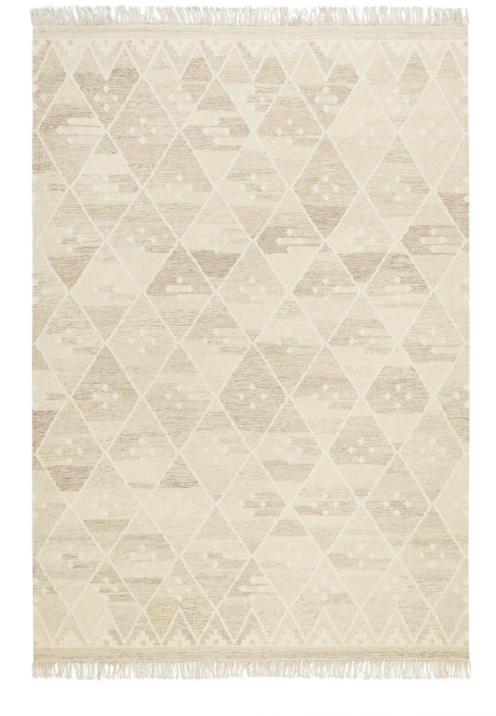 Green Looop Teppich »Vermont GL-82101«, rechteckig, 5 mm Höhe, handgewebter Naturfaserteppich aus 80% Wolle 20% Baumwolle, Wohnzimmer
