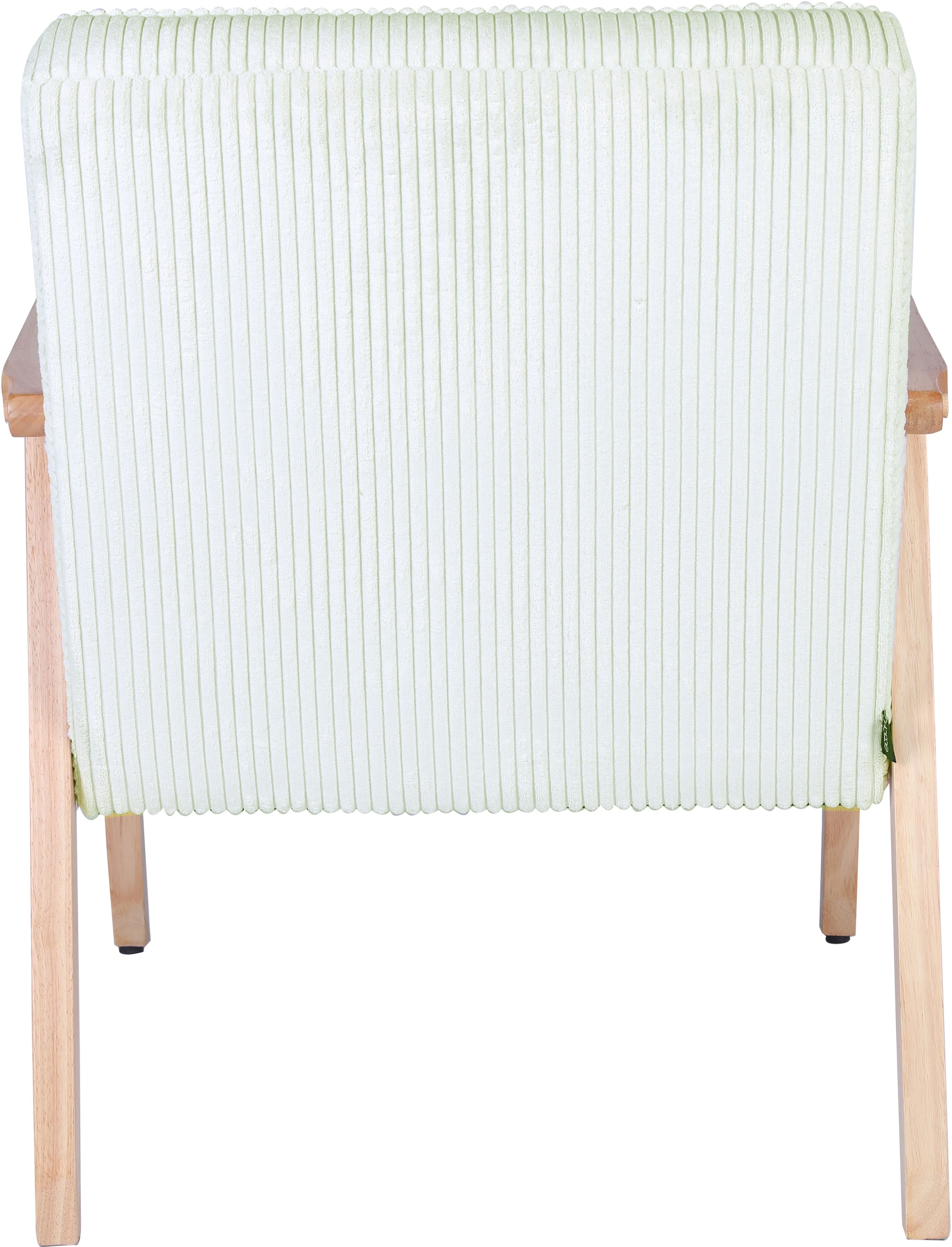 Home affaire Loungesessel »MENONRI mit Armlehnen aus Massivholz«, Relaxsessel, Lese-Sessel, Cocktailsessel in Cord und Webstoff
