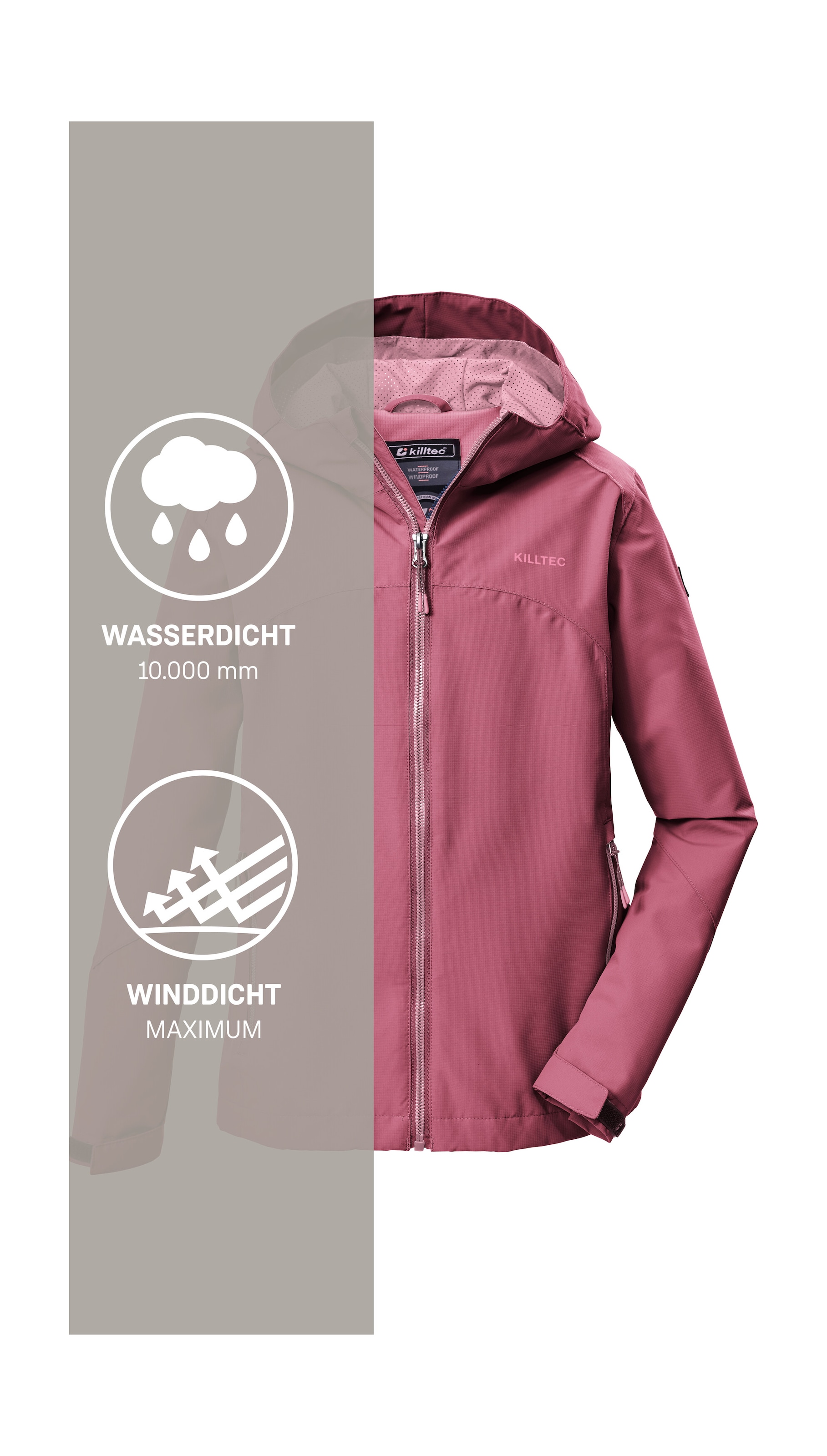 Killtec Funktionsjacke »KOS 157 GRLS JCKT« Wind- und wasserdichte Mädchenjacke, 10.000 mm Wassersäule