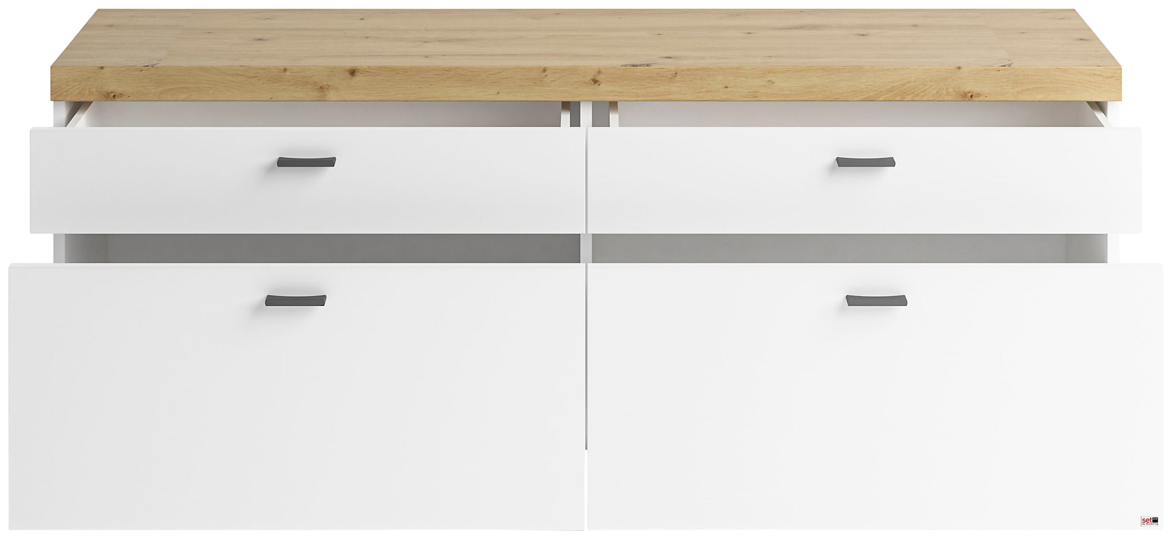 set one by Musterring Lowboard »Lancaster« In 2 Breiten erhältlich, Rahmen in Eicheabsetzung, mit Schubkästen