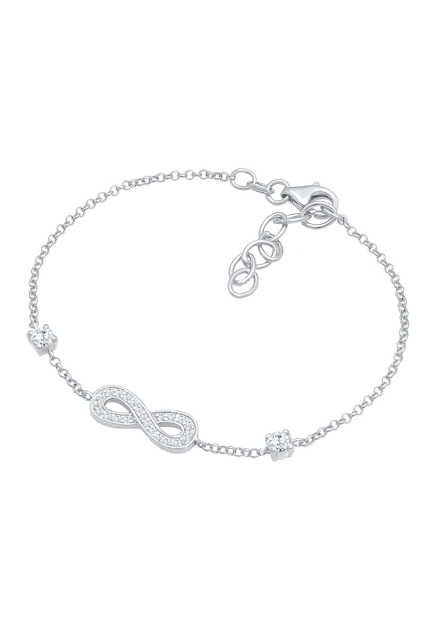 Nenalina Armkette »Armband Infinity Unendlichkeit Zirkonia 925 Silber«