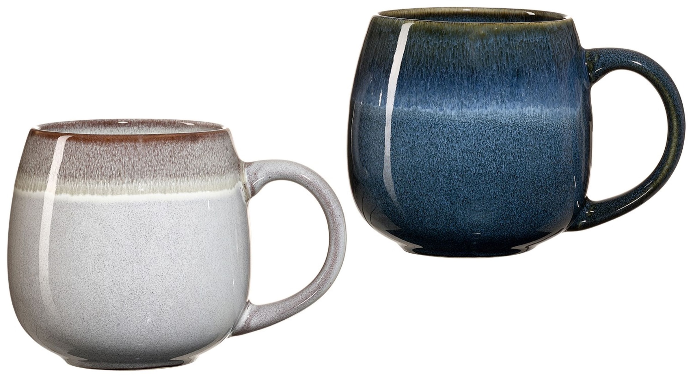 Ritzenhoff & Breker Becher "Lagom" 2-teilig, Reaktivglasur, jedes Stück ein Unikat, 475 ml