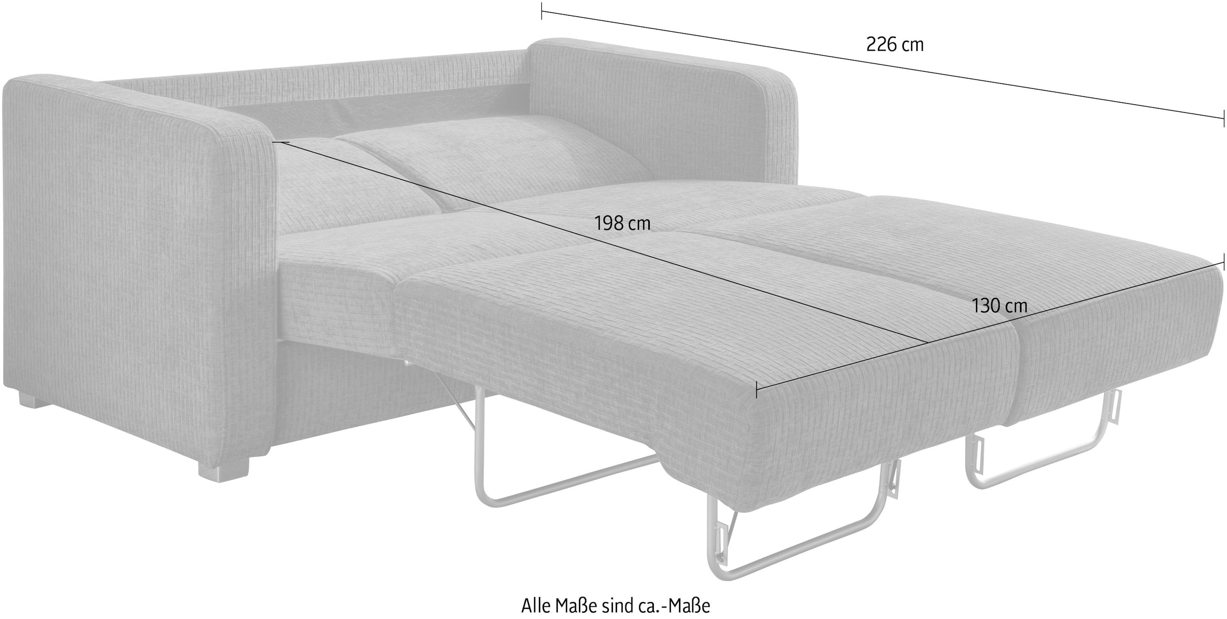 INOSIGN Schlafsofa »Mia«, mit 2 Einzelauszügen als Längsschläfer