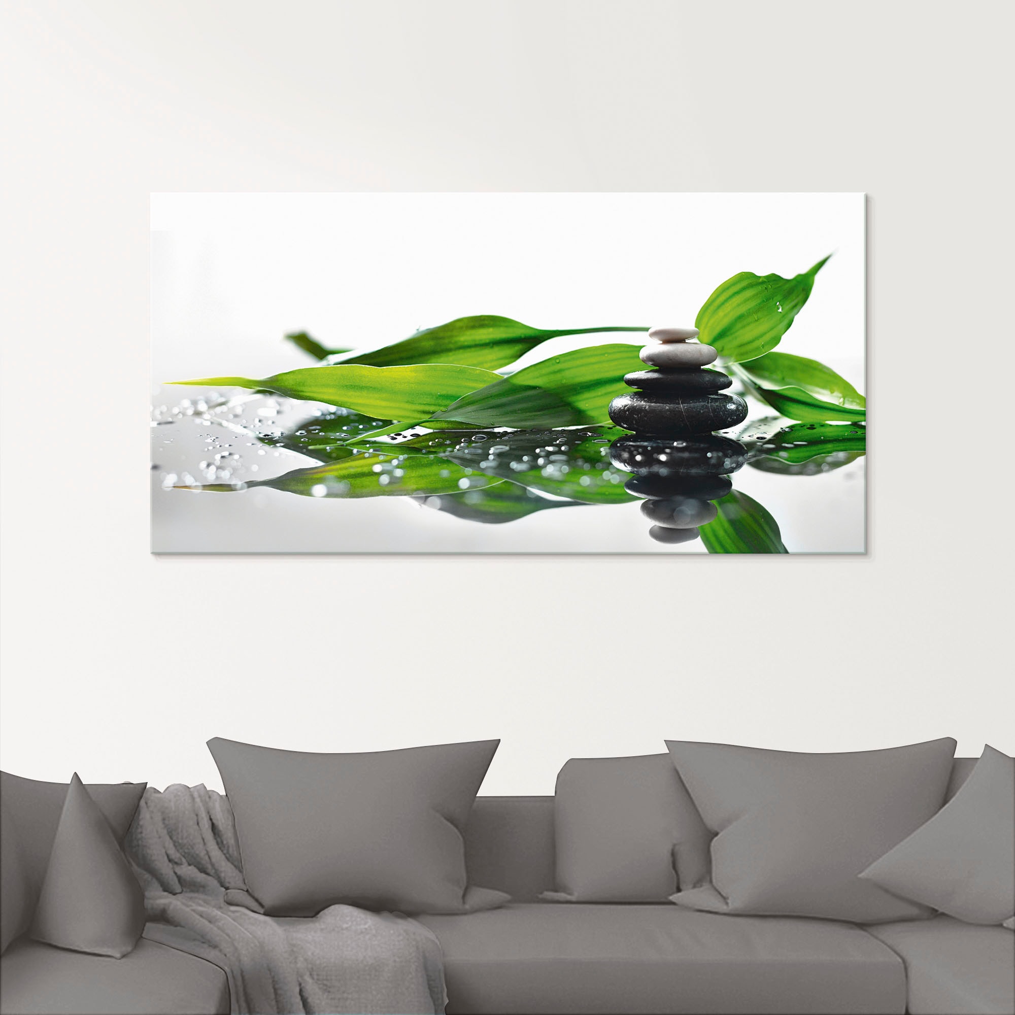 Artland Glasbild »Spa mit Steinen und Bambus«, Zen, (1 St.), in verschiedenen Größen