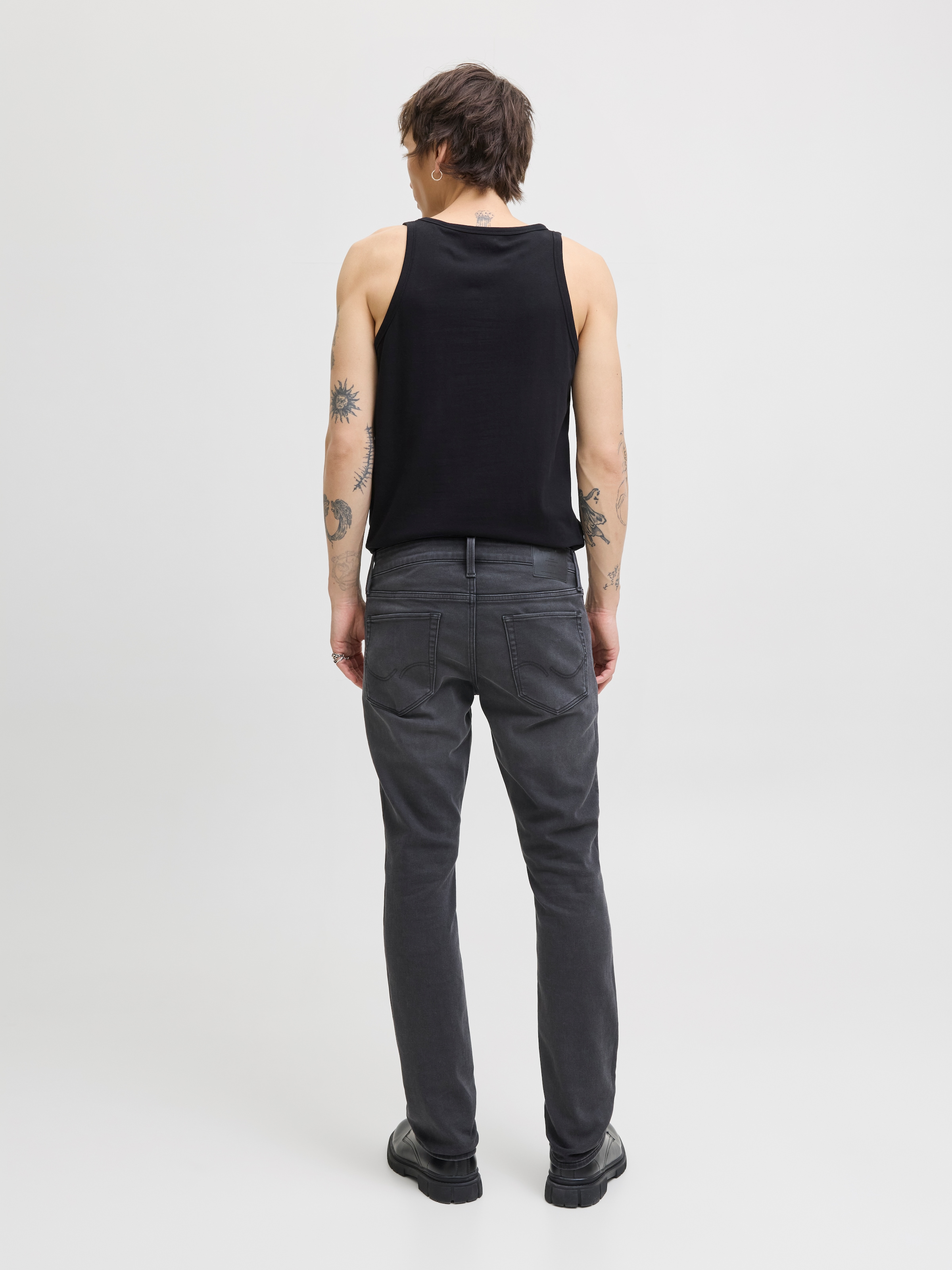 Jack & Jones Tapered-fit-Jeans »JJIMIKE mit Stretch, Used-Look und bequemer Passform«, mit Abriebeffekten