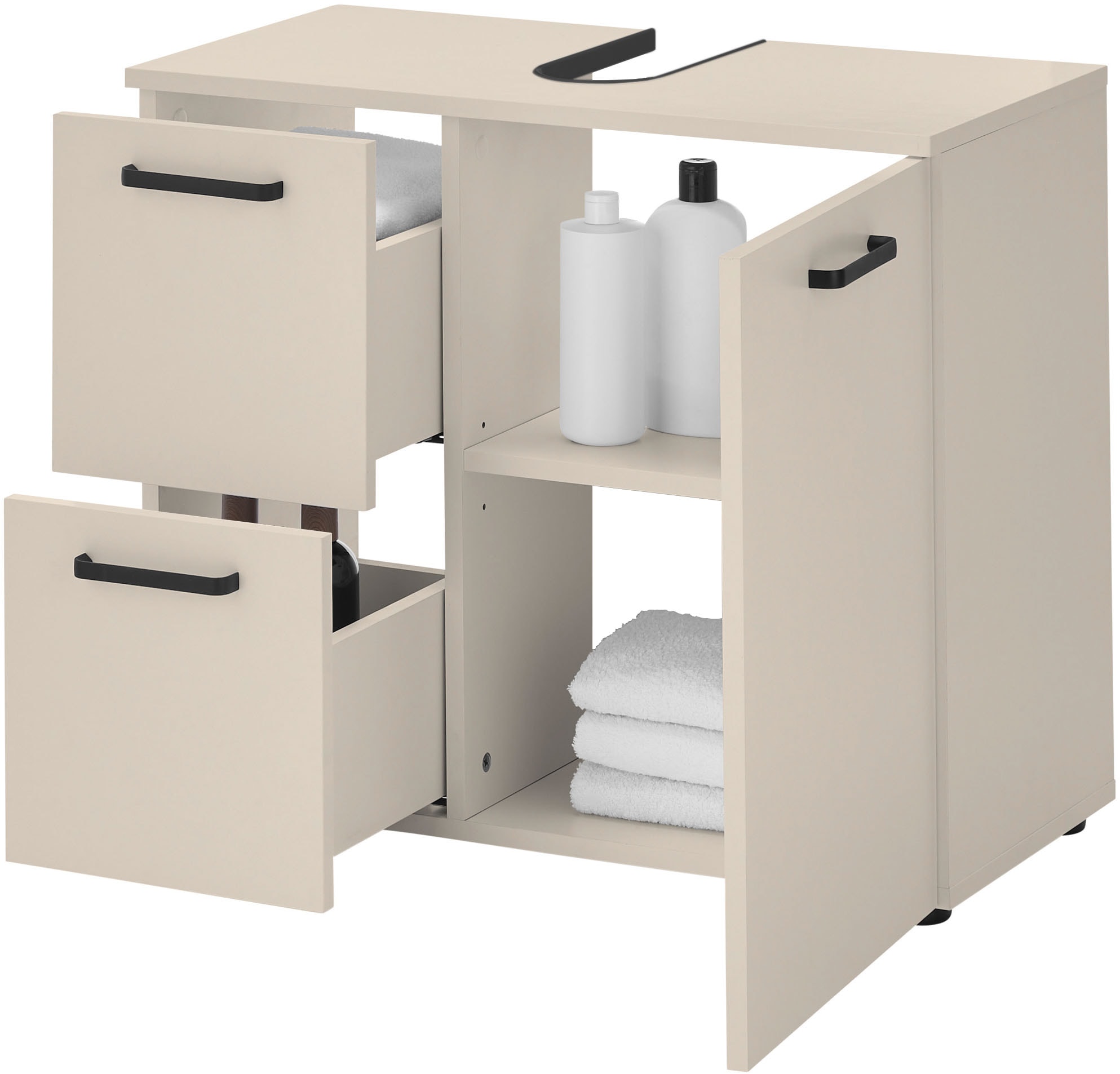BASIC by Balculina Waschbeckenunterschrank »Vanice, Badezimmerschrank B/H/T 70x60x35cm«, (1 St.), Breite 70cm, Softclose, FSC-Mix 70%,Made in Europa