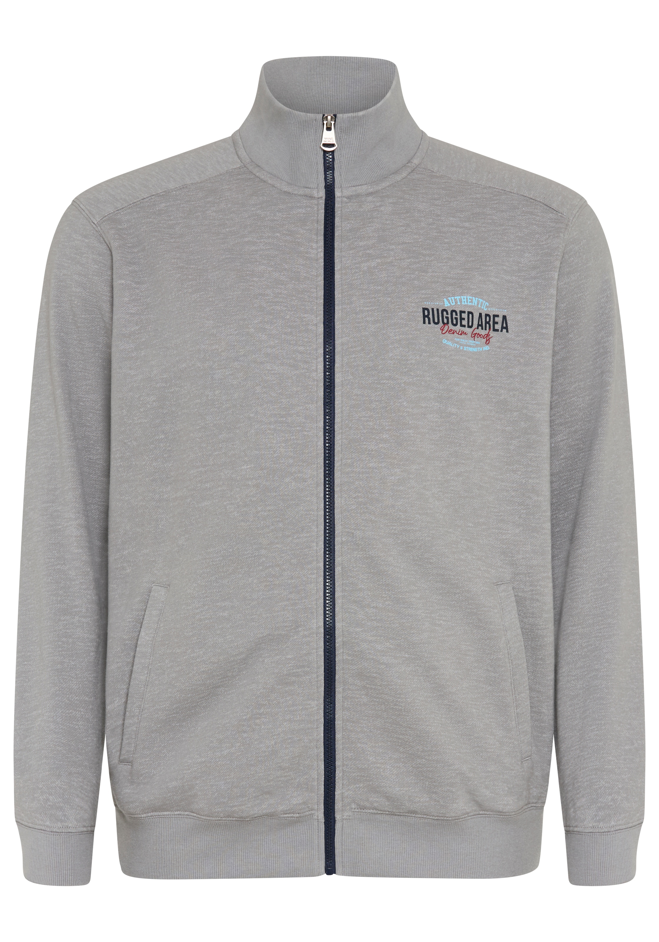 Man's World Plus Sweatjacke mit Reißverschluss, normale Länge, aus Baumwolle und Polyester