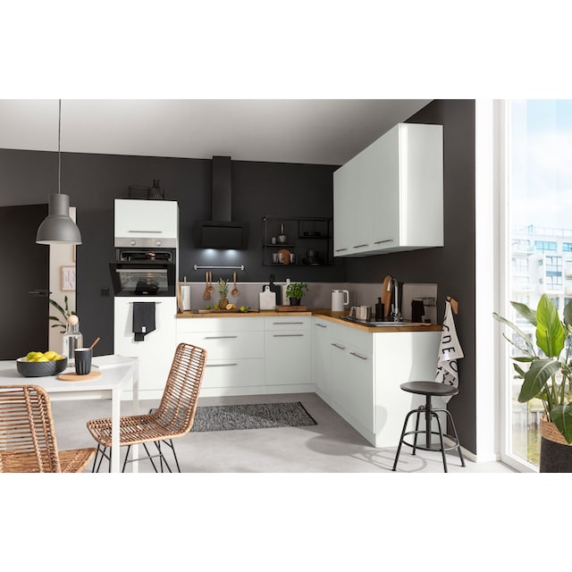 wiho Küchen Winkelküche »Unna«, mit E-Geräten, Stellbreite 260 x 220 cm auf  Raten bestellen