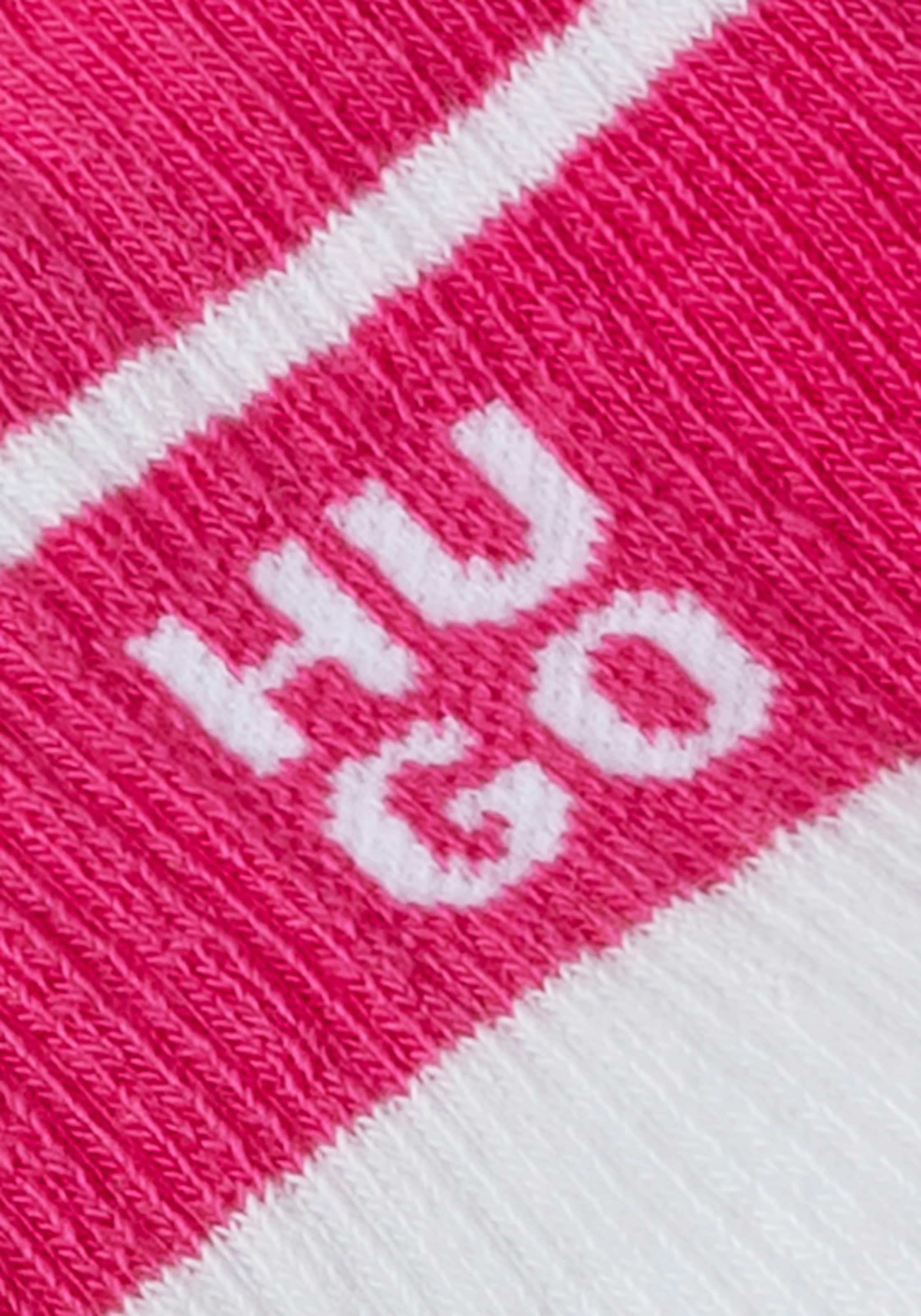 HUGO Underwear Socken »3P QS LOGO RIB CC«, (Packung, 3 Paar, 3er Pack), mit kontrastfarbenen Logoschriftzug
