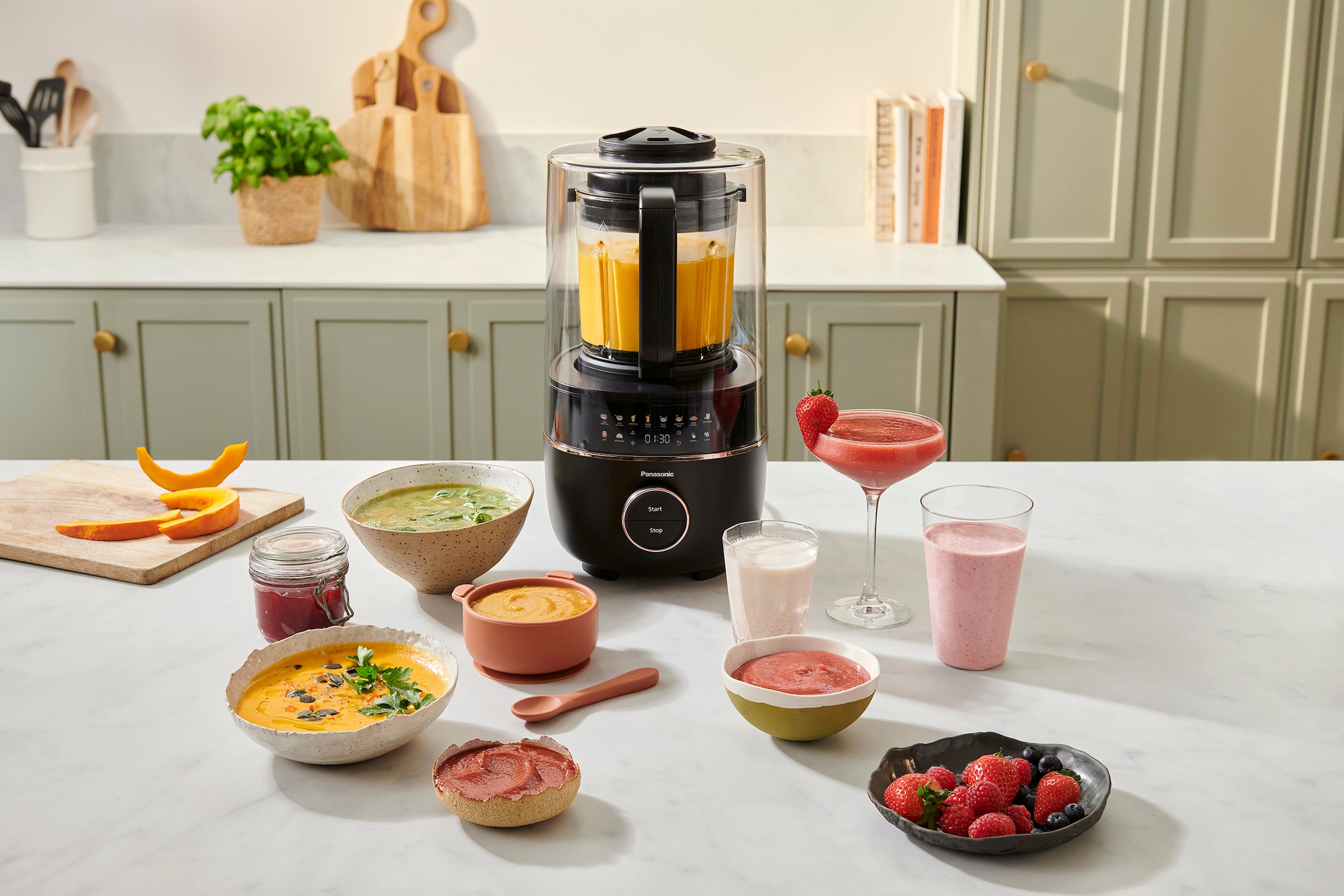 Panasonic Standmixer »MX-HG4401KXE« 950 W dank integriertem Kochelement gleichzeitig mixen und kochen