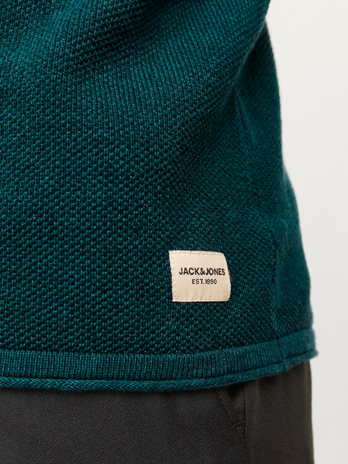 Jack & Jones Rundhalspullover »JJEHILL KNIT CREW NECK NOOS«, aus Strukturstrick