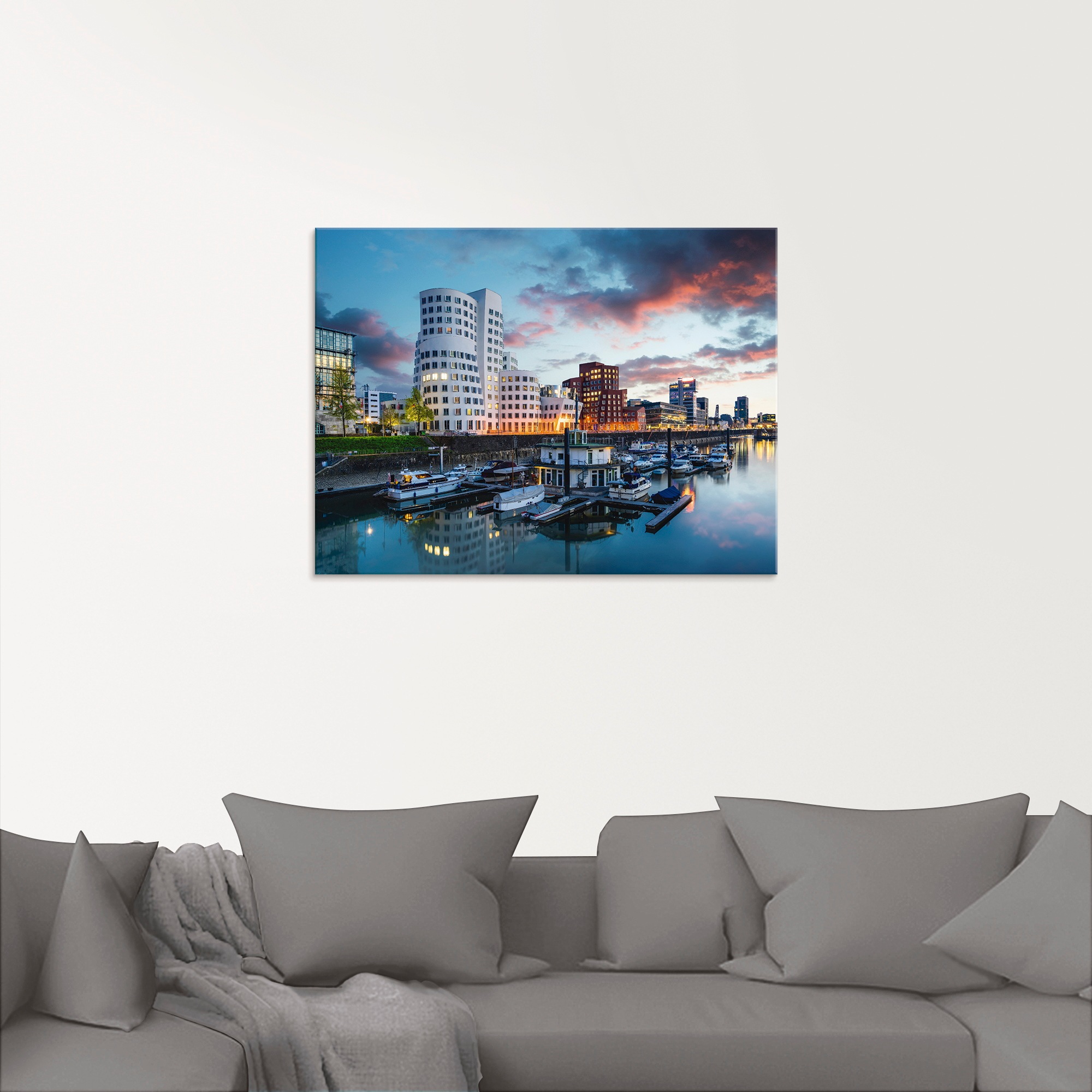 Artland Glasbild »Düsseldorf Medienhafen« Deutschland 1 Stk. tlg. in verschiedenen Größen