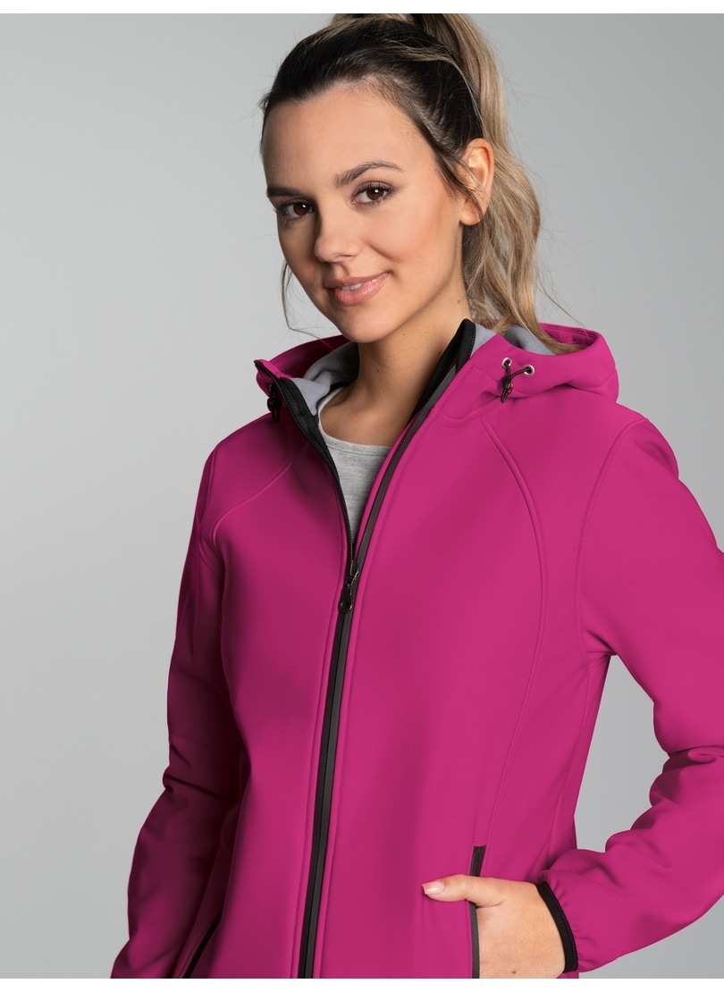Trigema Softshelljacke »TRIGEMA Taillierte Softshell–Kapuzenjacke« 1 Stk. tlg.