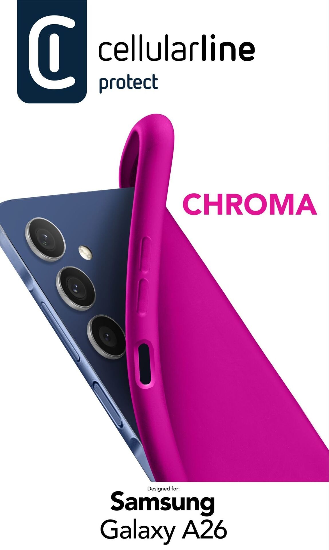 Cellularline Handyhülle »Chroma Case für Samsung Galaxy A26 5G«, Samsung Galaxy A26, Backcover, Schutzhülle, Handyschutzhülle, Case, Schutzcase, stoßfest