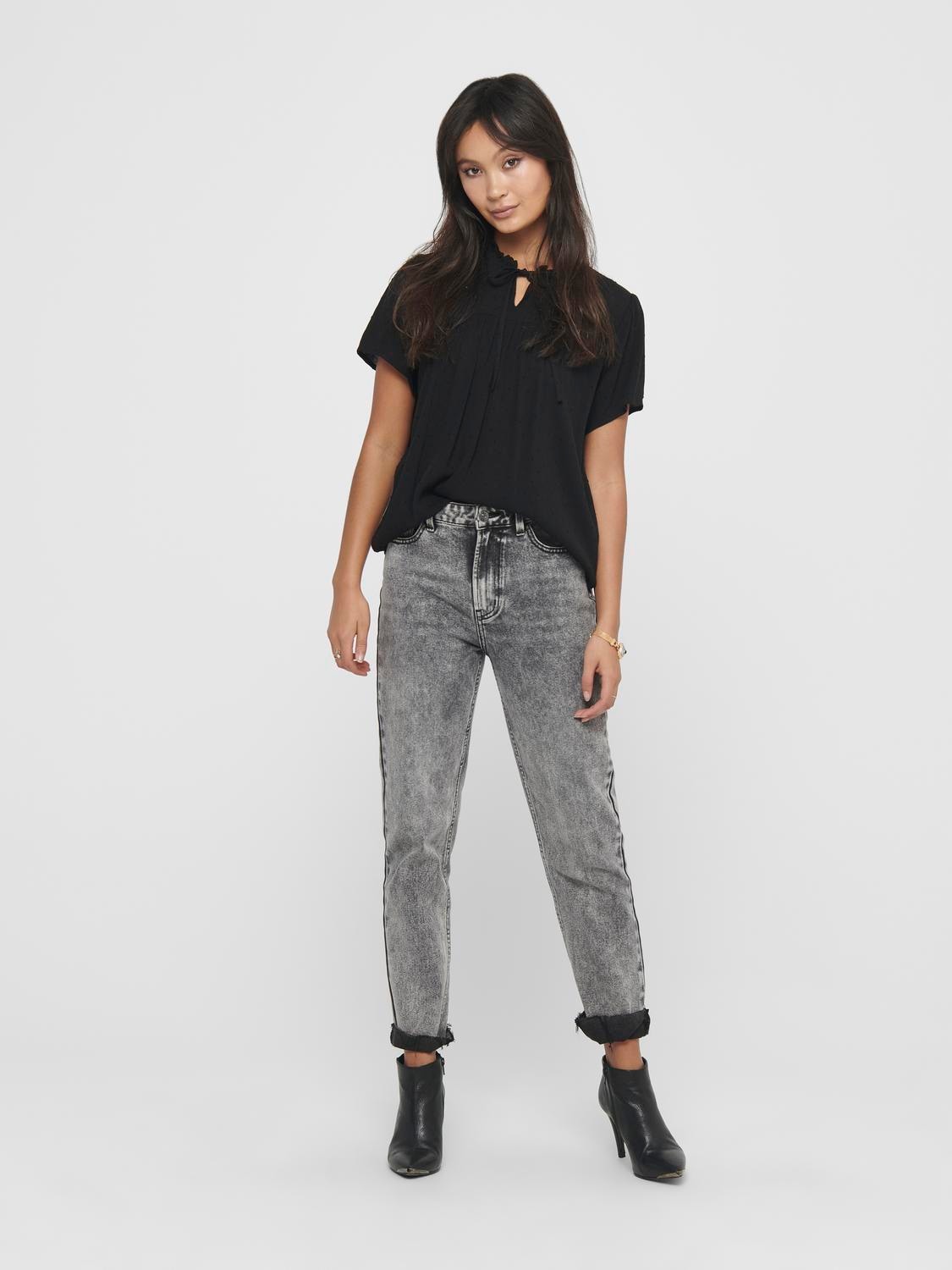 JDY Kurzarmbluse »JDYLIMA LIFE S/S TOP WVN NOOS« Viskose, loose fit