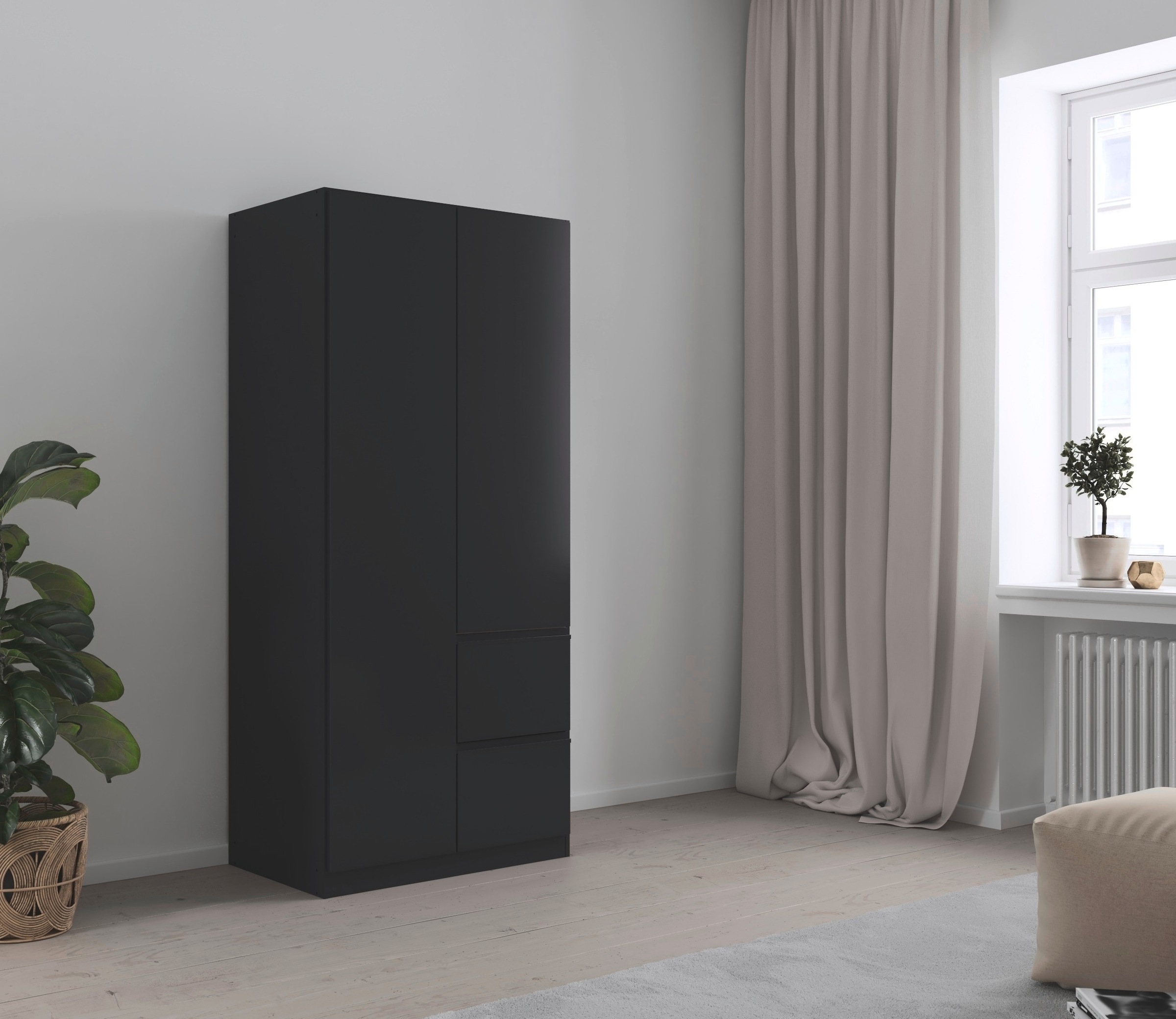 rauch Drehtürenschrank »Kleiderschrank Schrank Garderobe Wäscheschrank COSTA« Breite 91 cm grifflose Front mit Push-to-Open Funktion MADE IN GERMANY