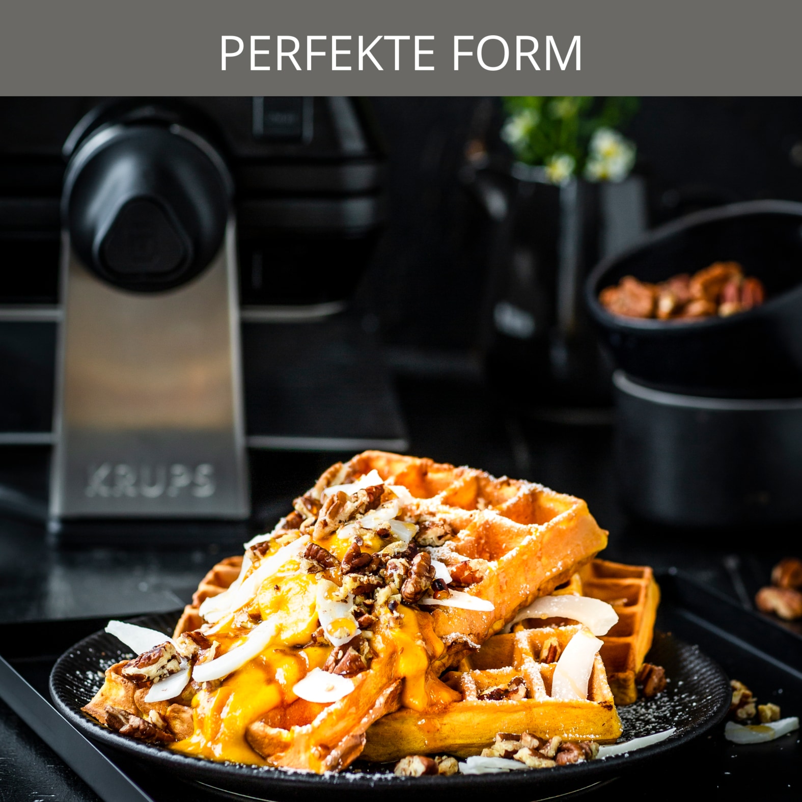 Krups Waffeleisen »FDD95D Professional«, 1200 W, Doppelwaffeleisen, belgische Waffeln, Dreh-Funktion, 7 Bräunungsstufen