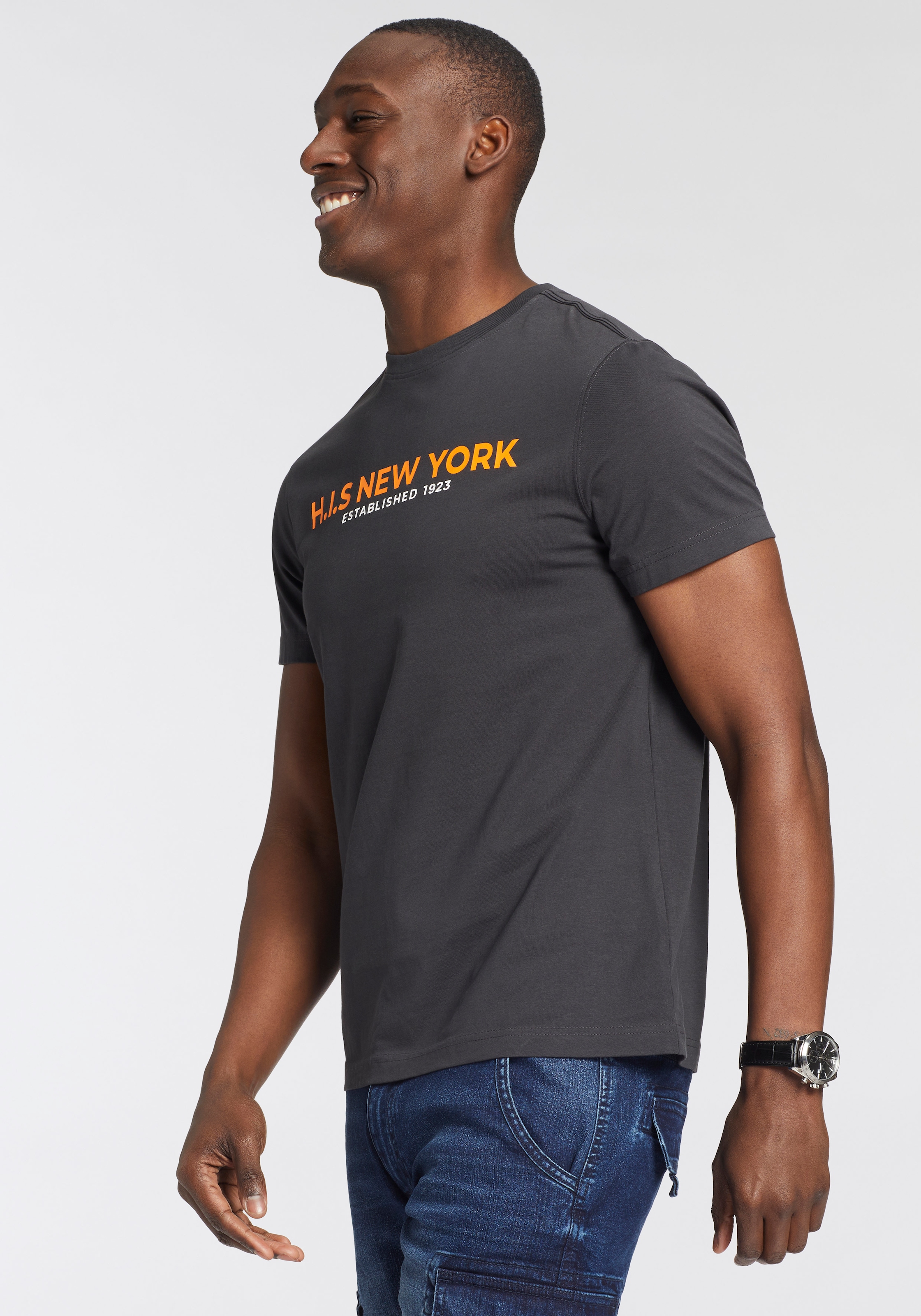 H.I.S T-Shirt, Mit großem Frontprint