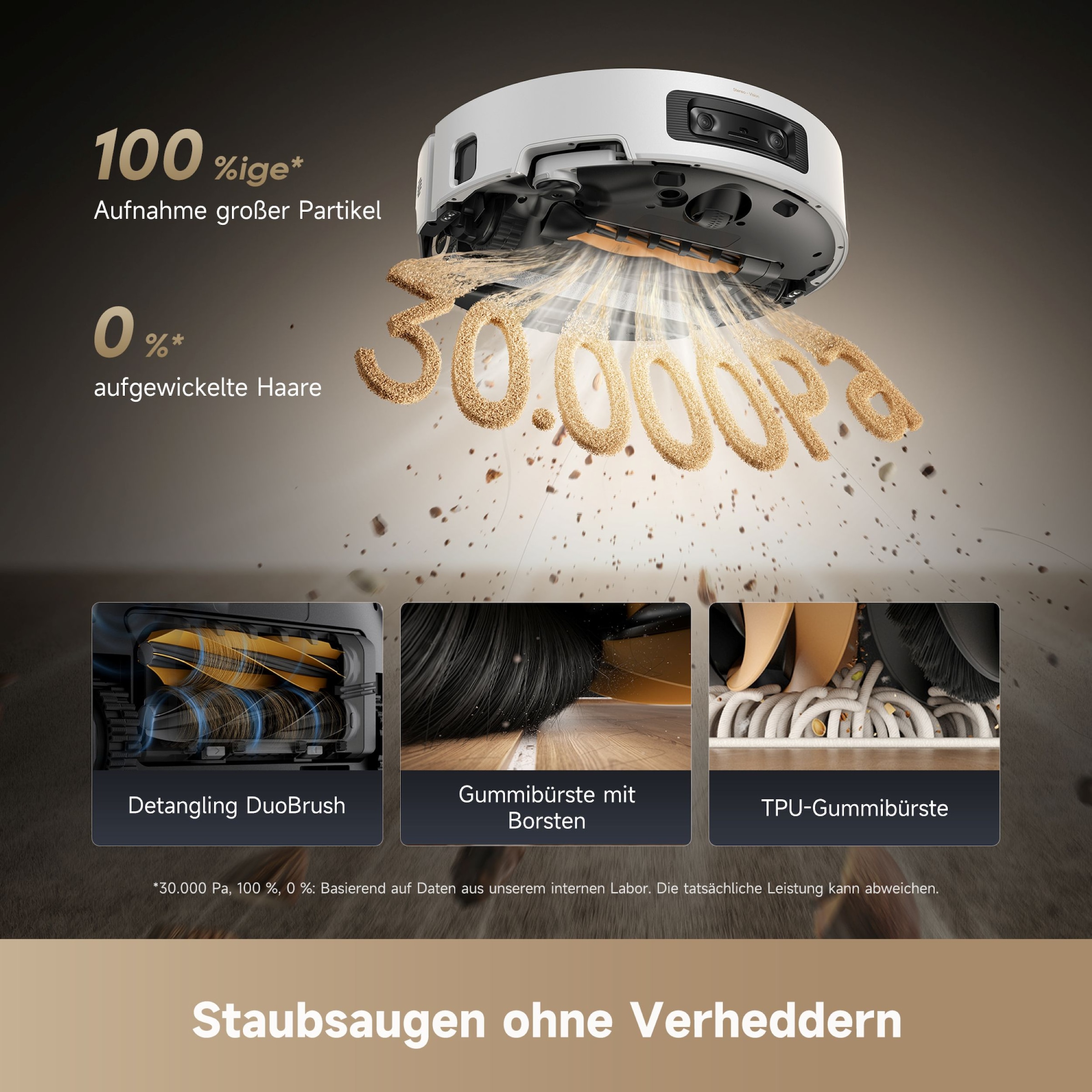 Dreame Saugroboter »mit Wischfunktion Aqua10 Ultra Roller Complete« Warmwasser-Wischsystem, Rollenmopp, überwindet Hindernisse, 30.000 Pa