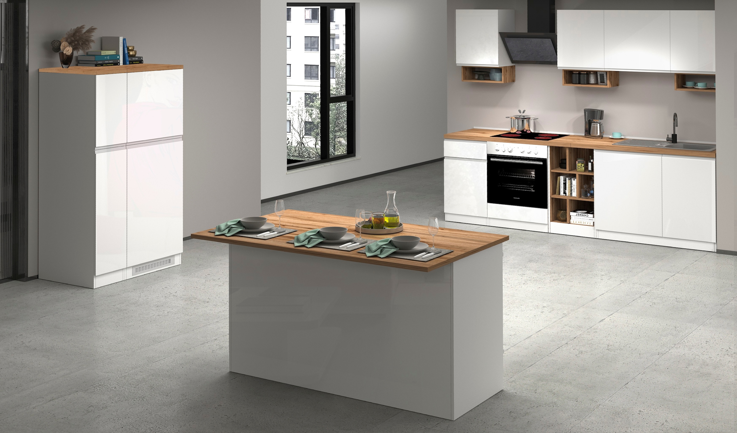Tecnos Küche »Sole, Kücheninsel«, Breite 155 cm, 3 Türen online kaufen |  UNIVERSAL