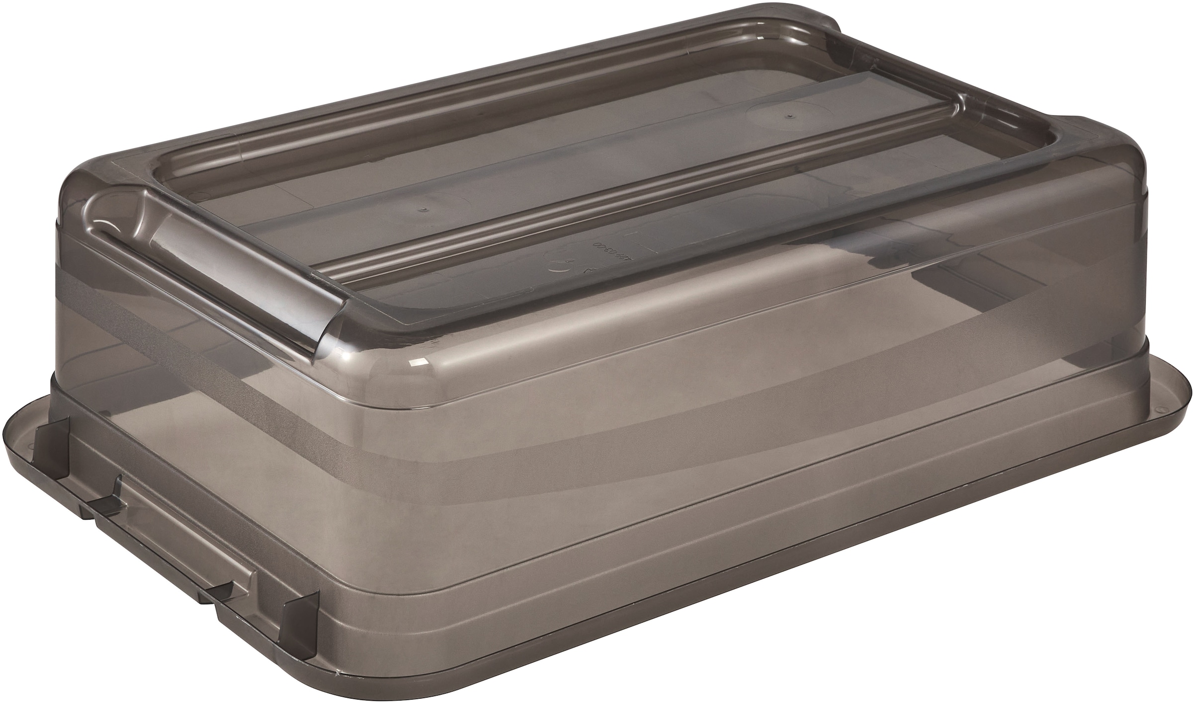 keeeper Aufbewahrungsbox »Cornelia, 4er Set,  28 L, 59,5 x 39 x 19,5 cm« durch Clips verschließbar, Griffe am Boden