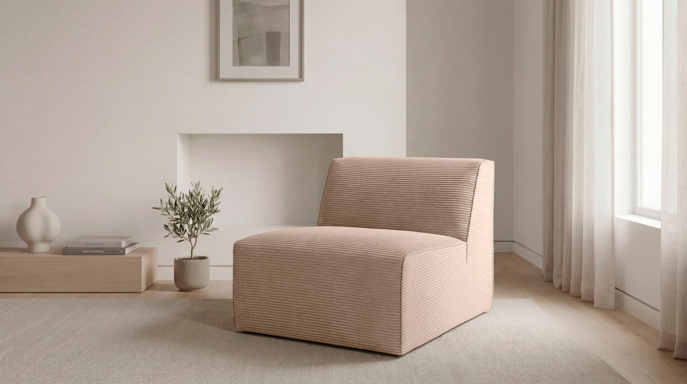 OTTO home Sofaelement »Clayton Breite 76 cm« in einem trendigen Cord-Bezug