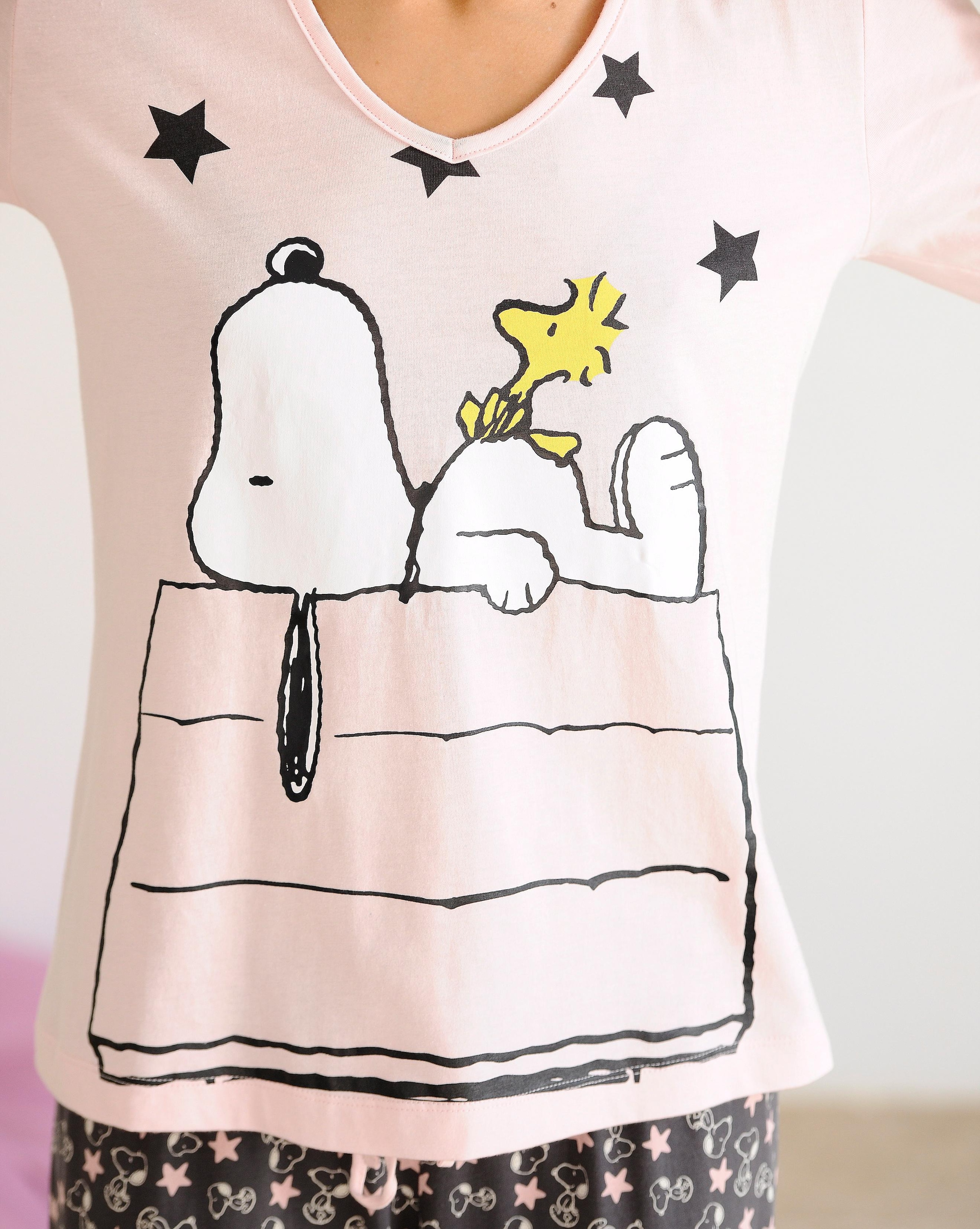 Pyjama, tlg., im Form Peanuts langer ♕ (2 niedlichen in bei 1 Snoopy-Design Stück),