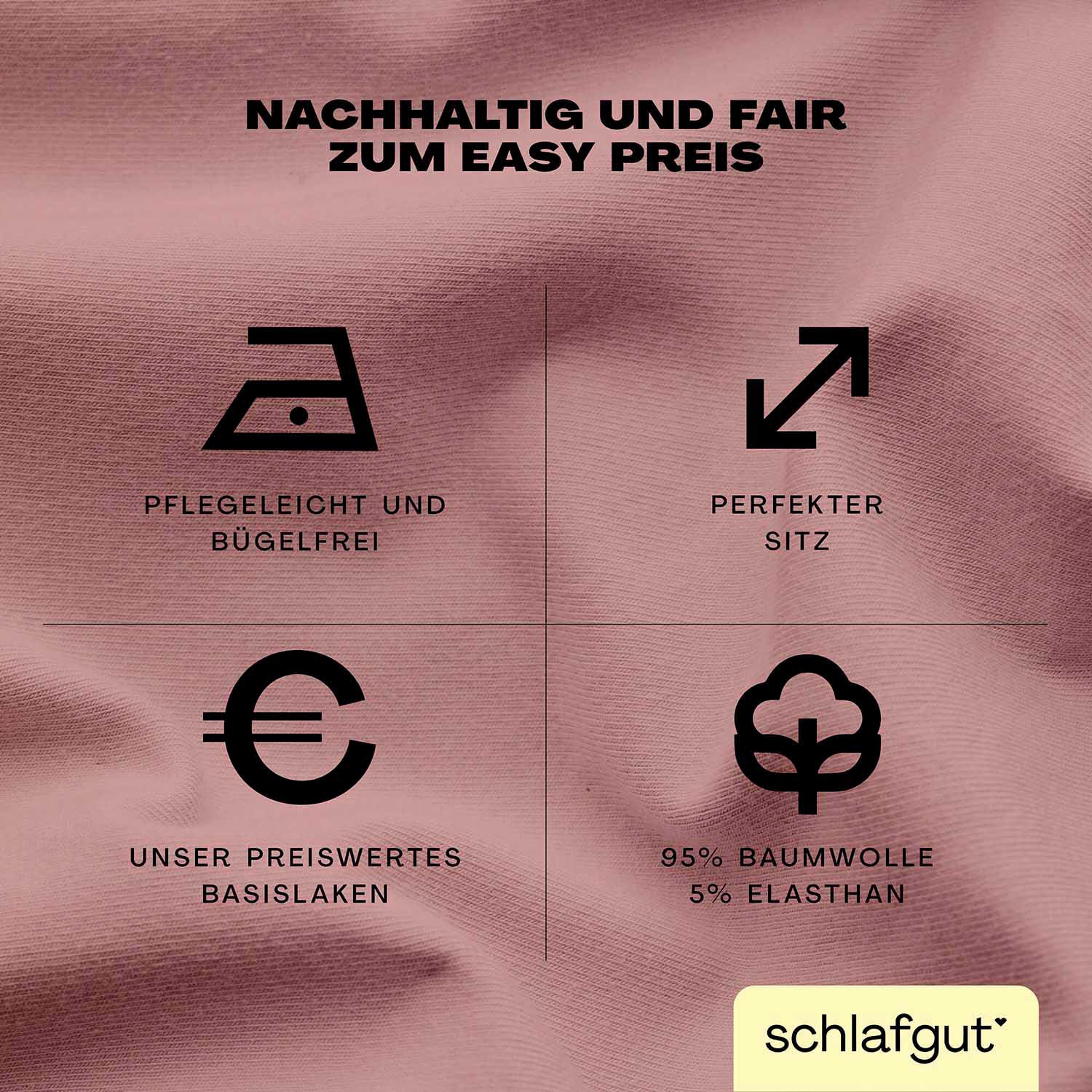 Schlafgut Spannbettlaken »EASY Jersey Elasthan Topper« MADE IN GREEN by OEKO-TEX®