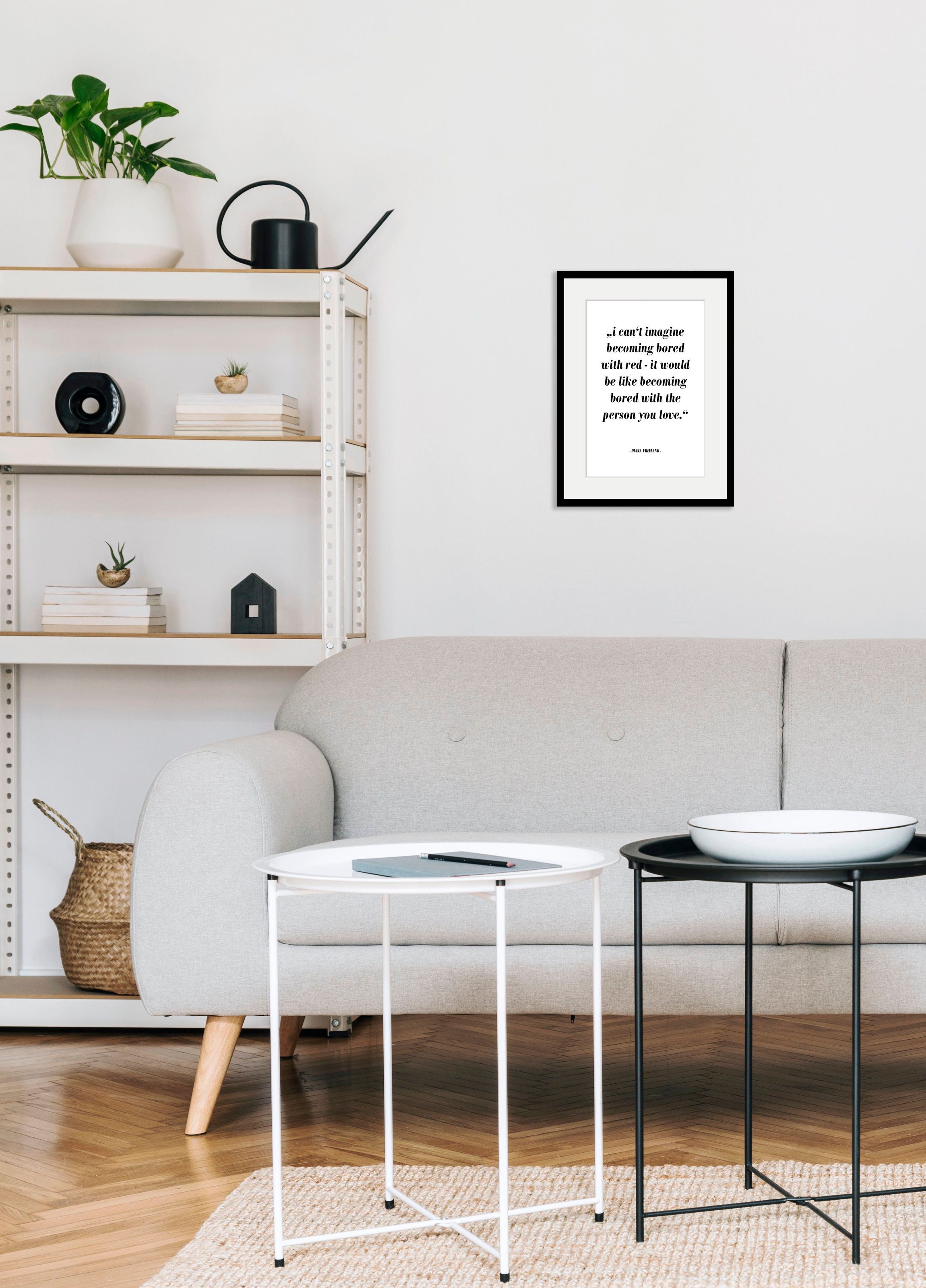 queence Bild »Lea«, Schriftzug-Schriftzüge-Sprüche & Texte-Schwarz-Weiß, (1 St.), HD Premium Poster-Druck inkl. Holzrahmen