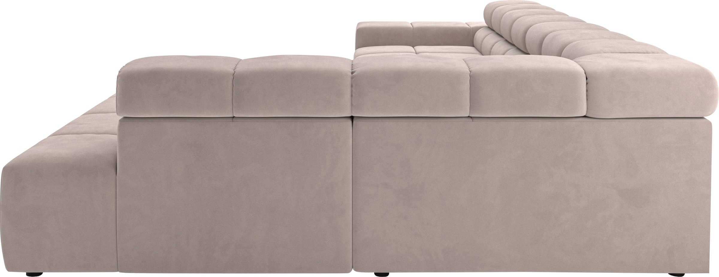 INOSIGN Ecksofa »Ancona incl. Kopfteilverstellung, Zierkissen Breite 319cm, L-Form«, wahlweise motorische Sitztiefenverstellung, auch in Cord + Easy Care