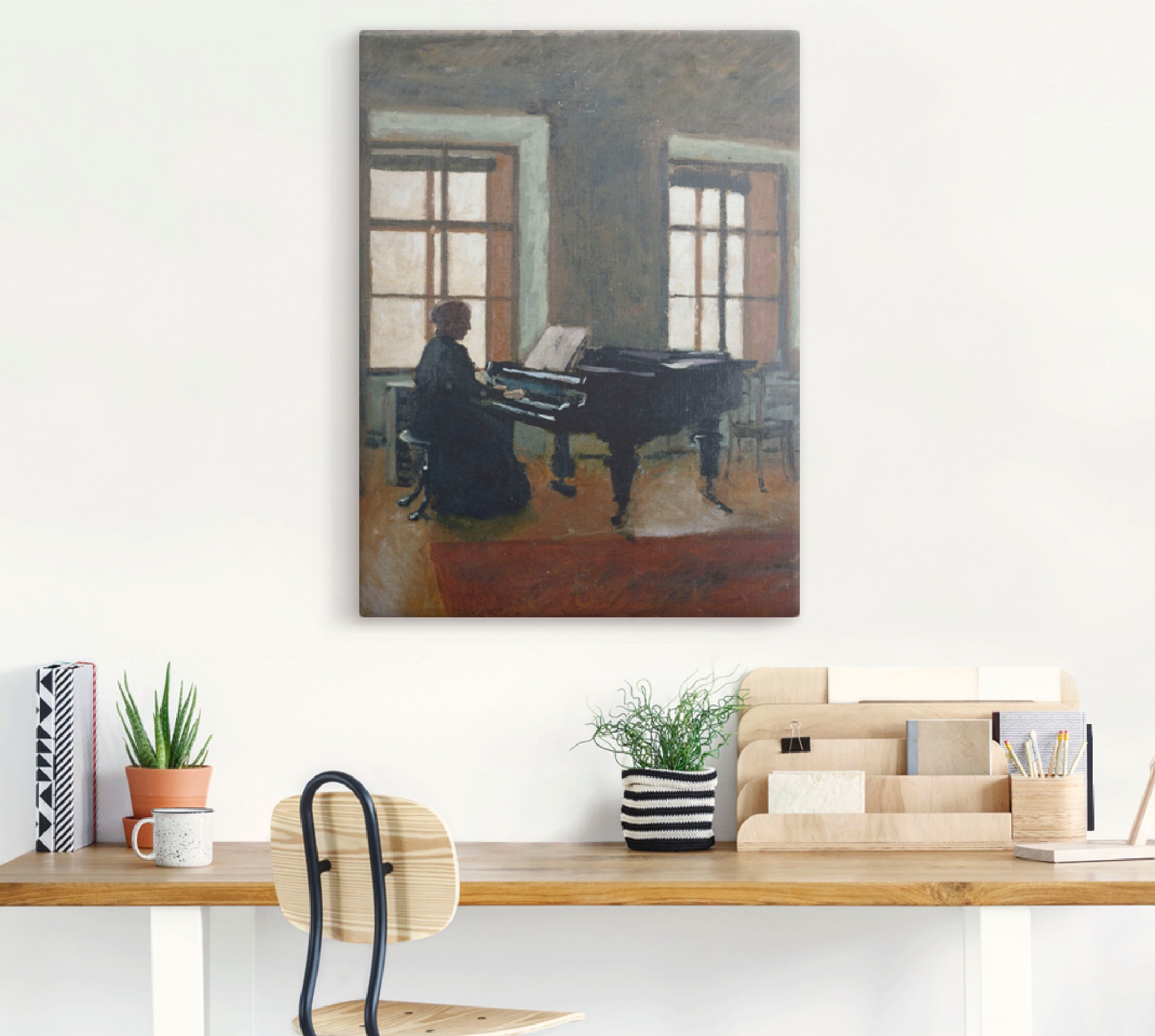 Artland Wandbild »Am Klavier. 1910«, Instrumente, (1 St.), als Leinwandbild, Poster in verschied. Größen